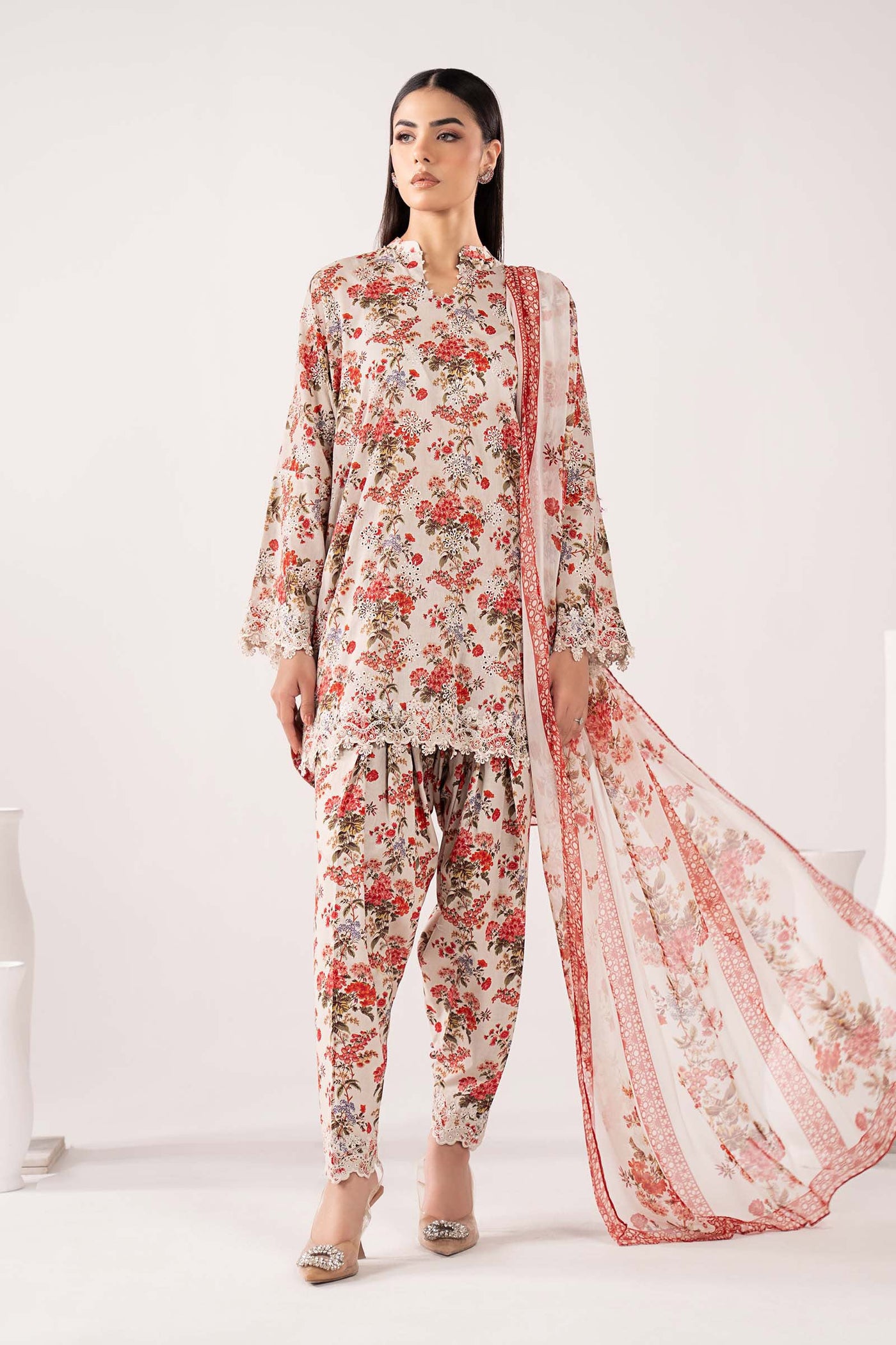 3 Piece Embroidered Lawn Suit