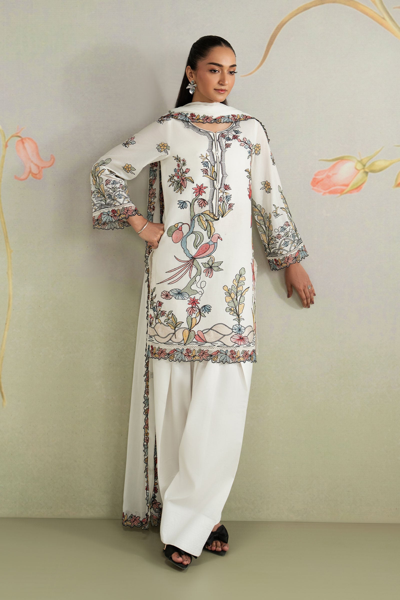 3 Piece Embroidered Lawn Suit