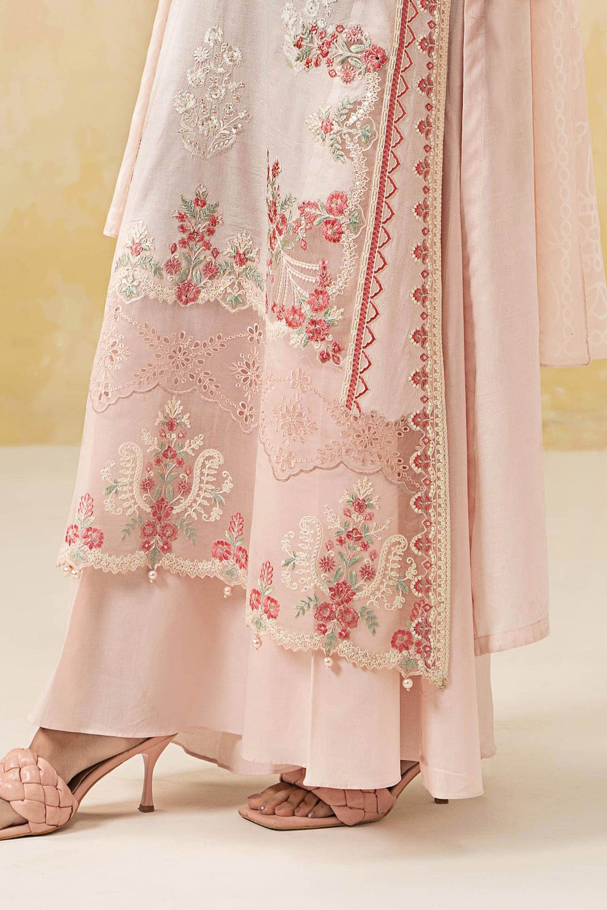 3 Piece Embroidered Self Jacquard Lawn Suit