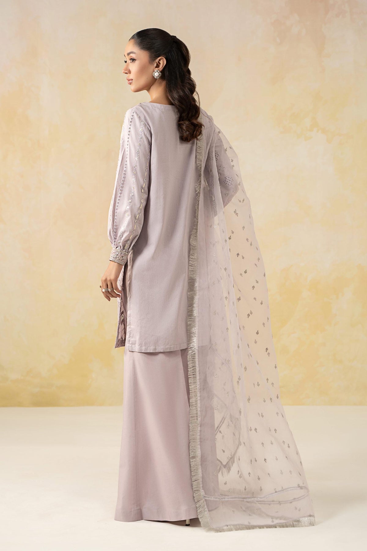3 Piece Embroidered Dobby Suit