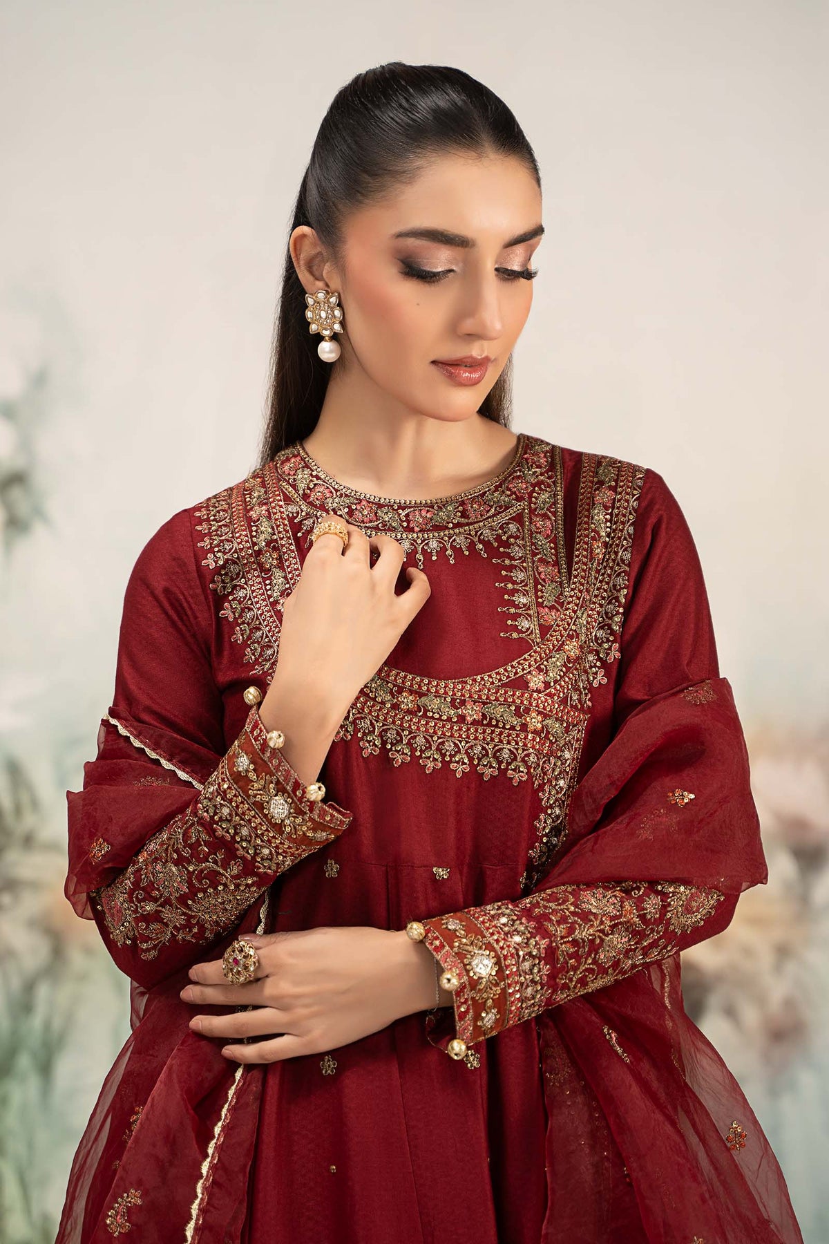 3 Piece Embroidered Dobby Lawn Suit