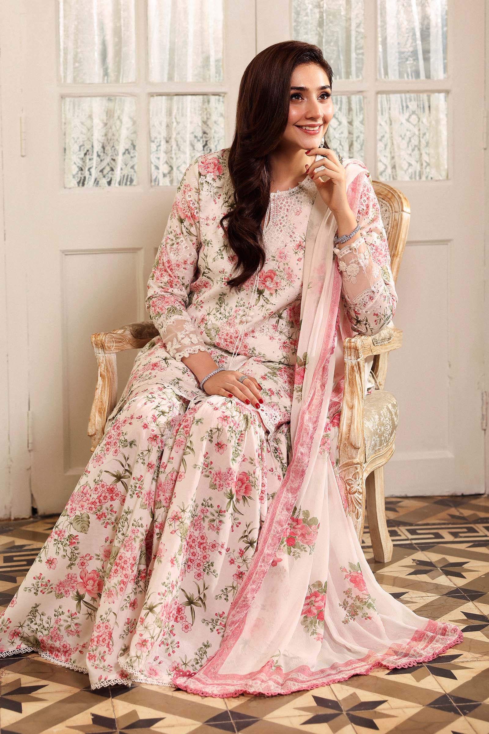Shoot Stitched Luxe Eid Schiffli Laserkari '26 - D1-A - Style B