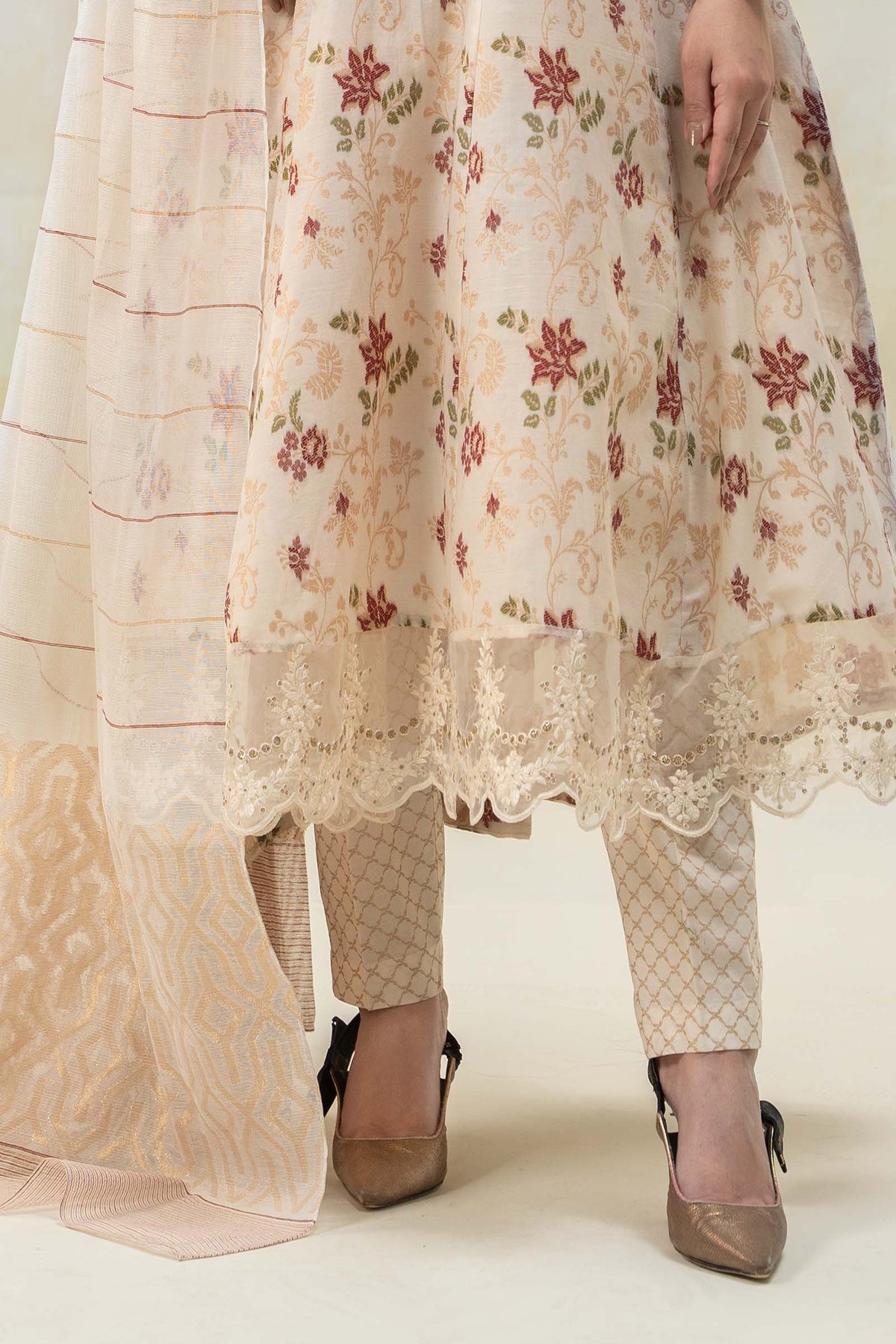 3 Piece Embroidered Suit