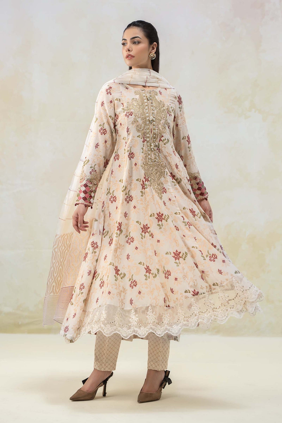 3 Piece Embroidered Suit