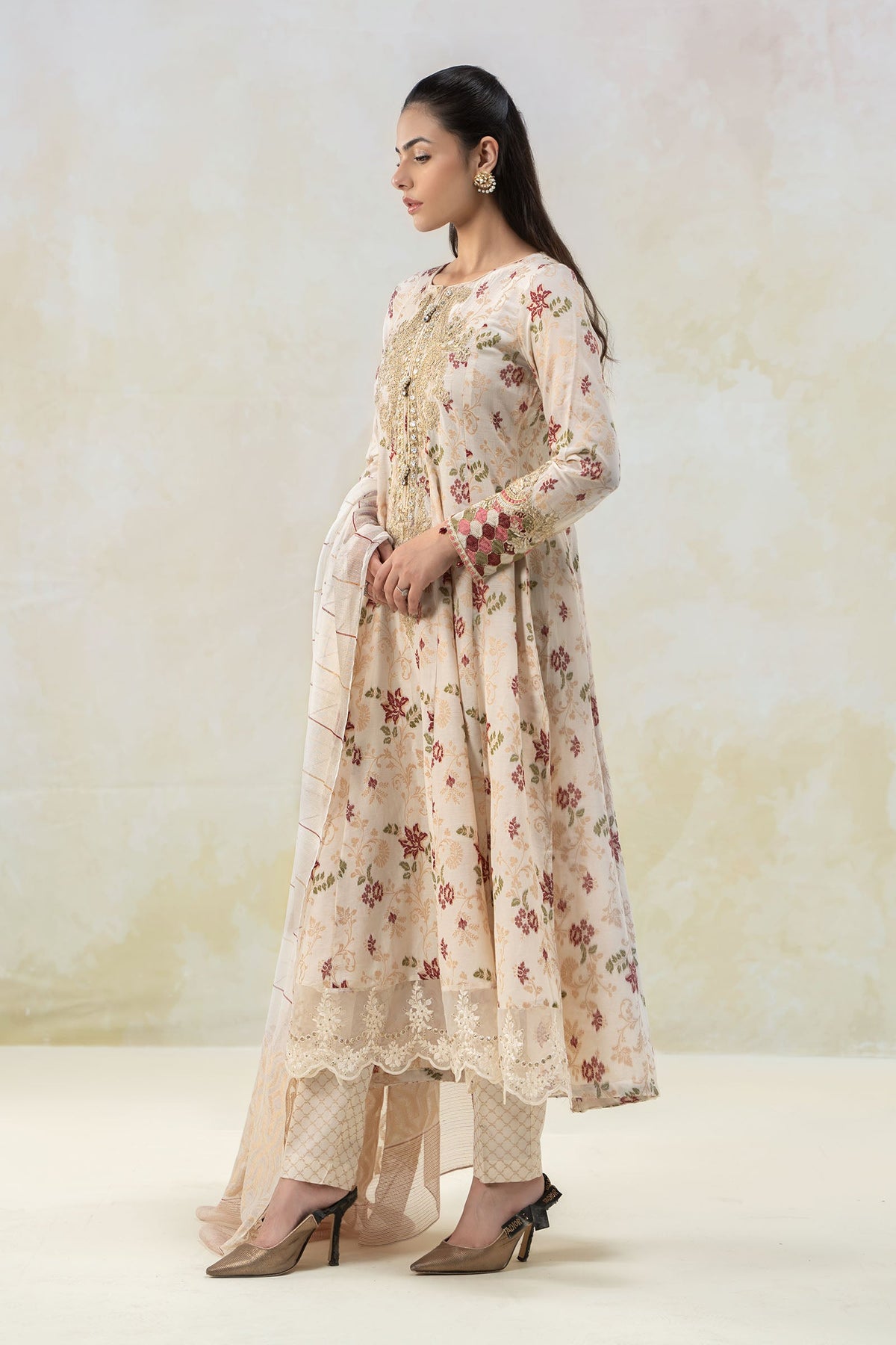 3 Piece Embroidered Suit