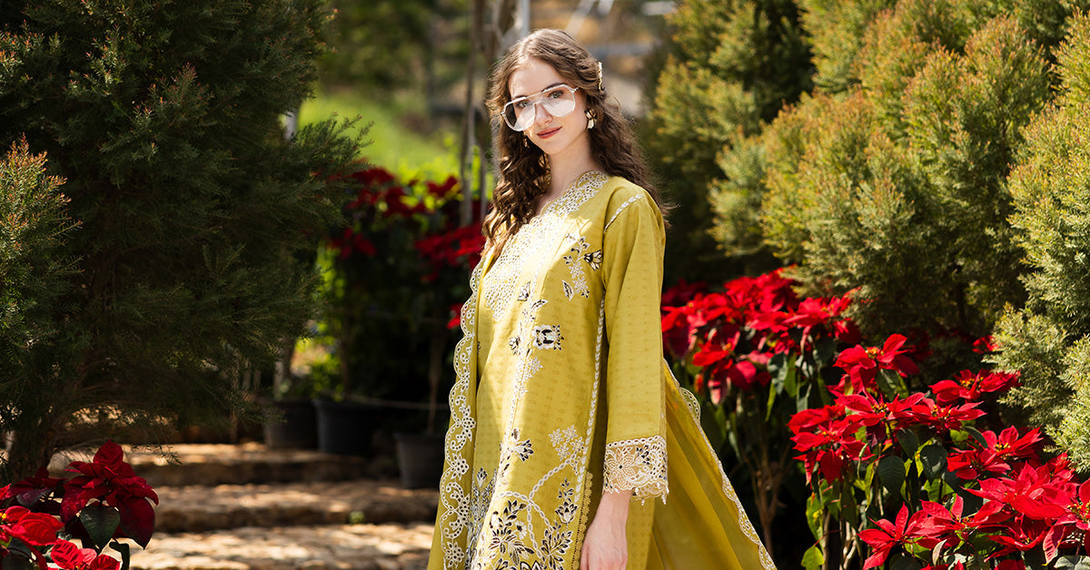 3 Piece Embroidered Dobby Lawn Suit