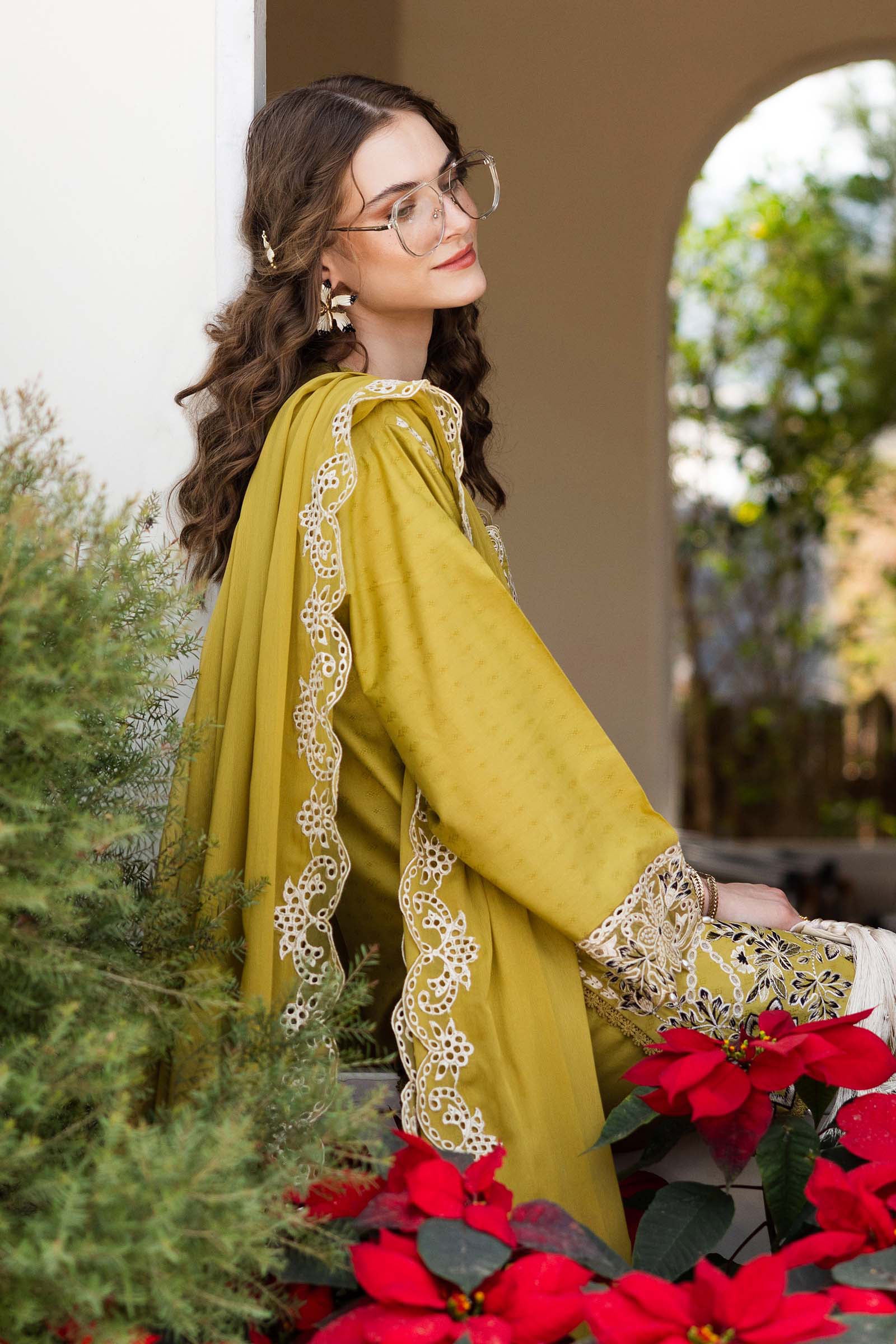 3 Piece Embroidered Dobby Lawn Suit