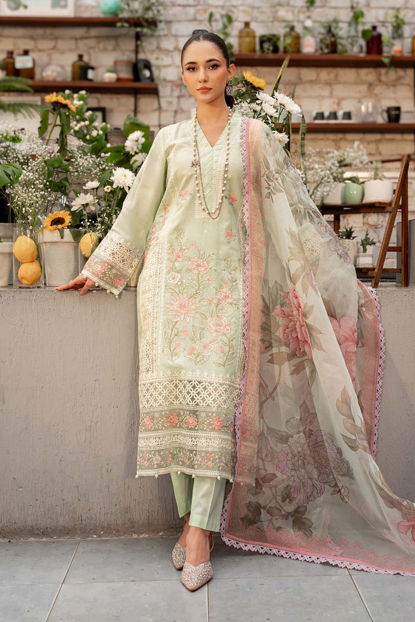 3 Piece Embroidered Dobby Lawn Suit
