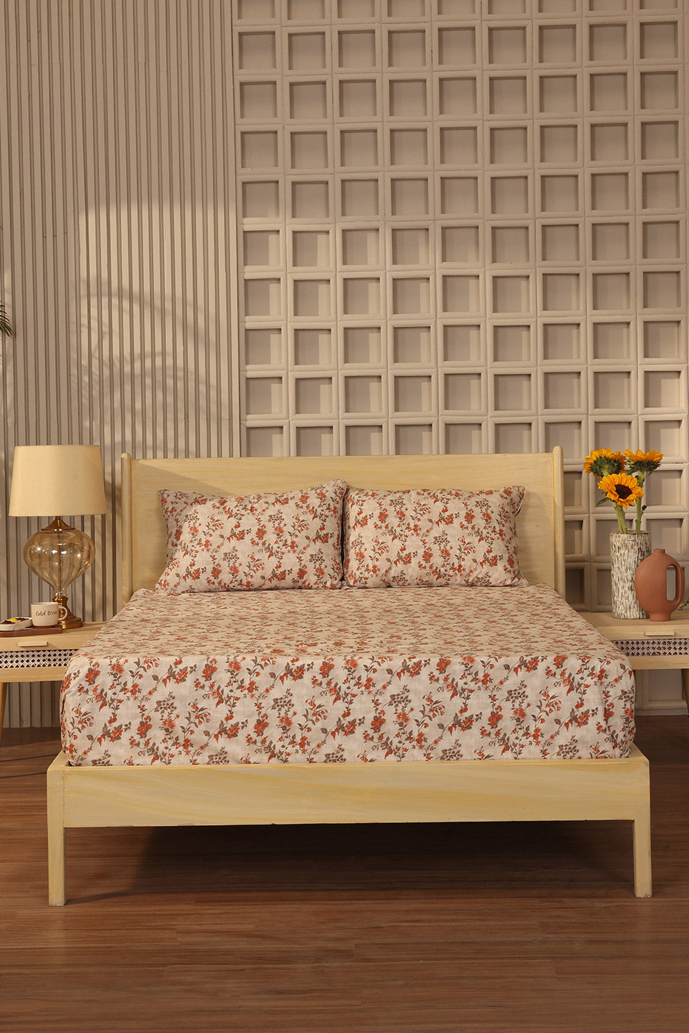 Damask Bloom Bed Sheet Set