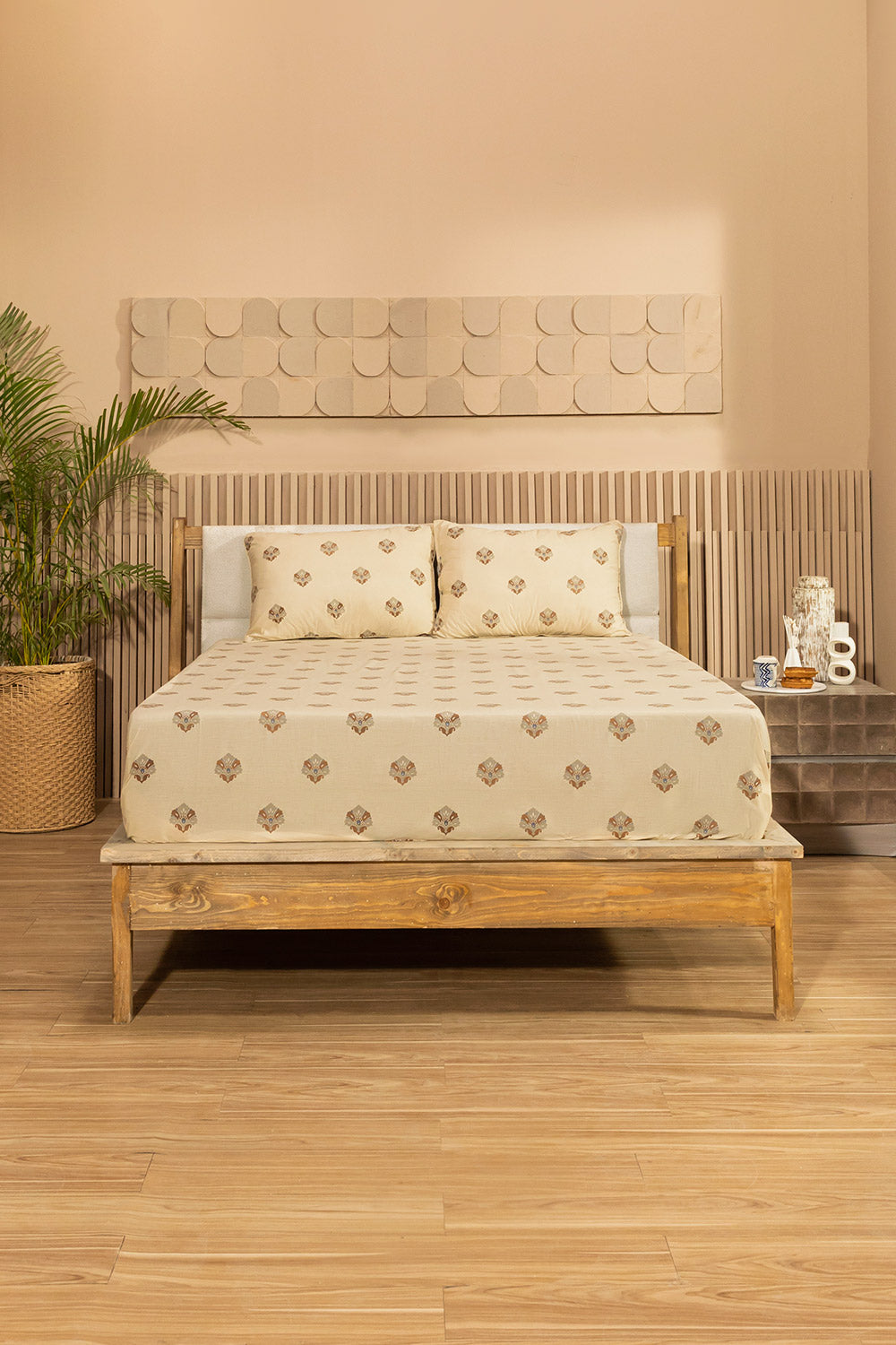 Damask Hatch T-150 Bed Sheet Set