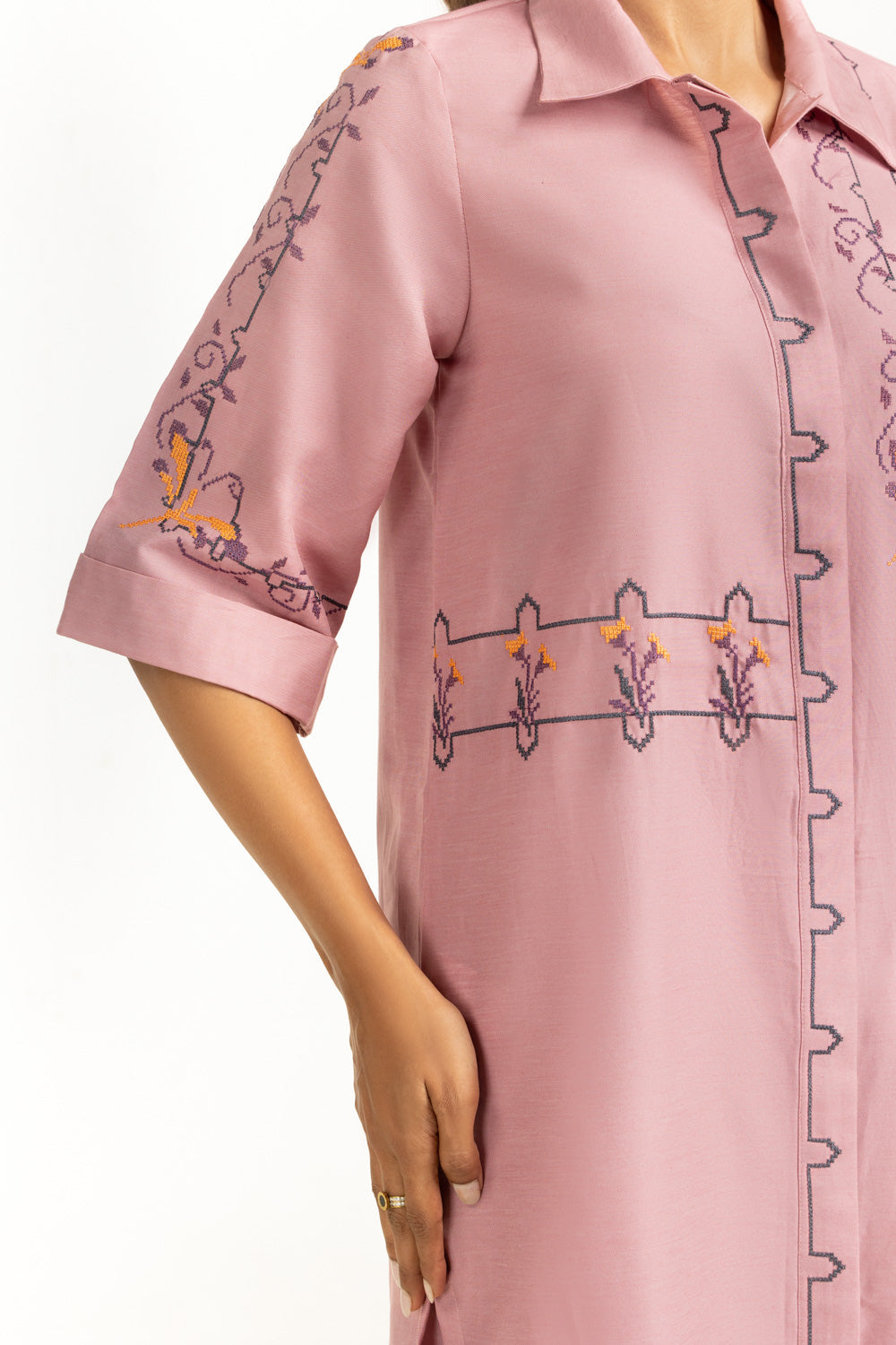 Dobby Embroidered Co-Ord Set