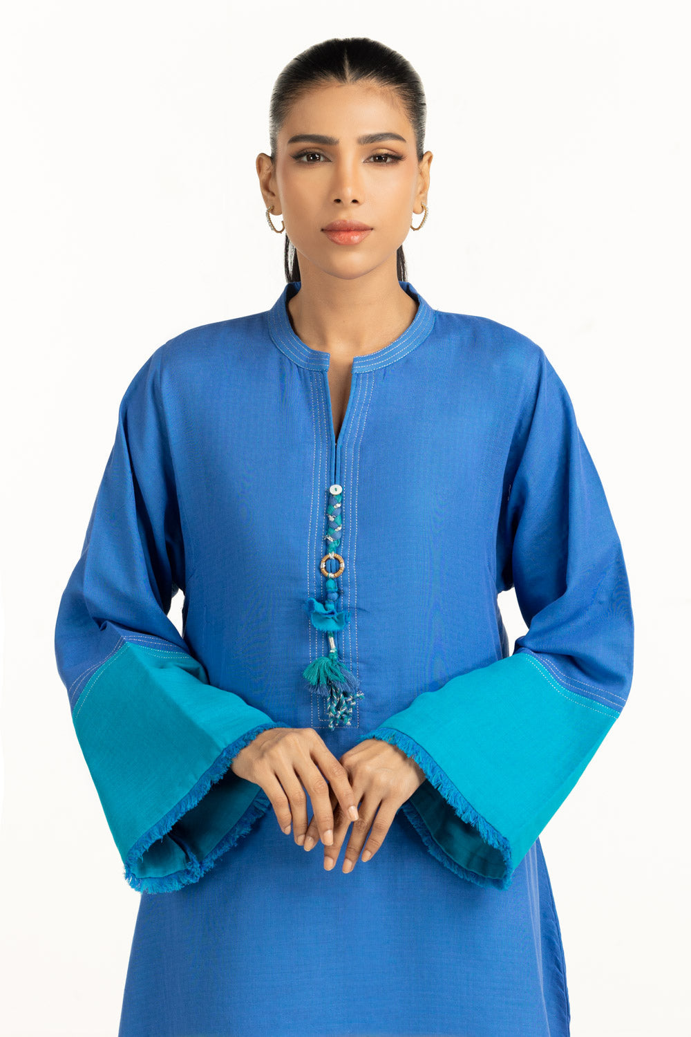 Dobby Embroidered Co-Ord Set - W-AP-25-447573