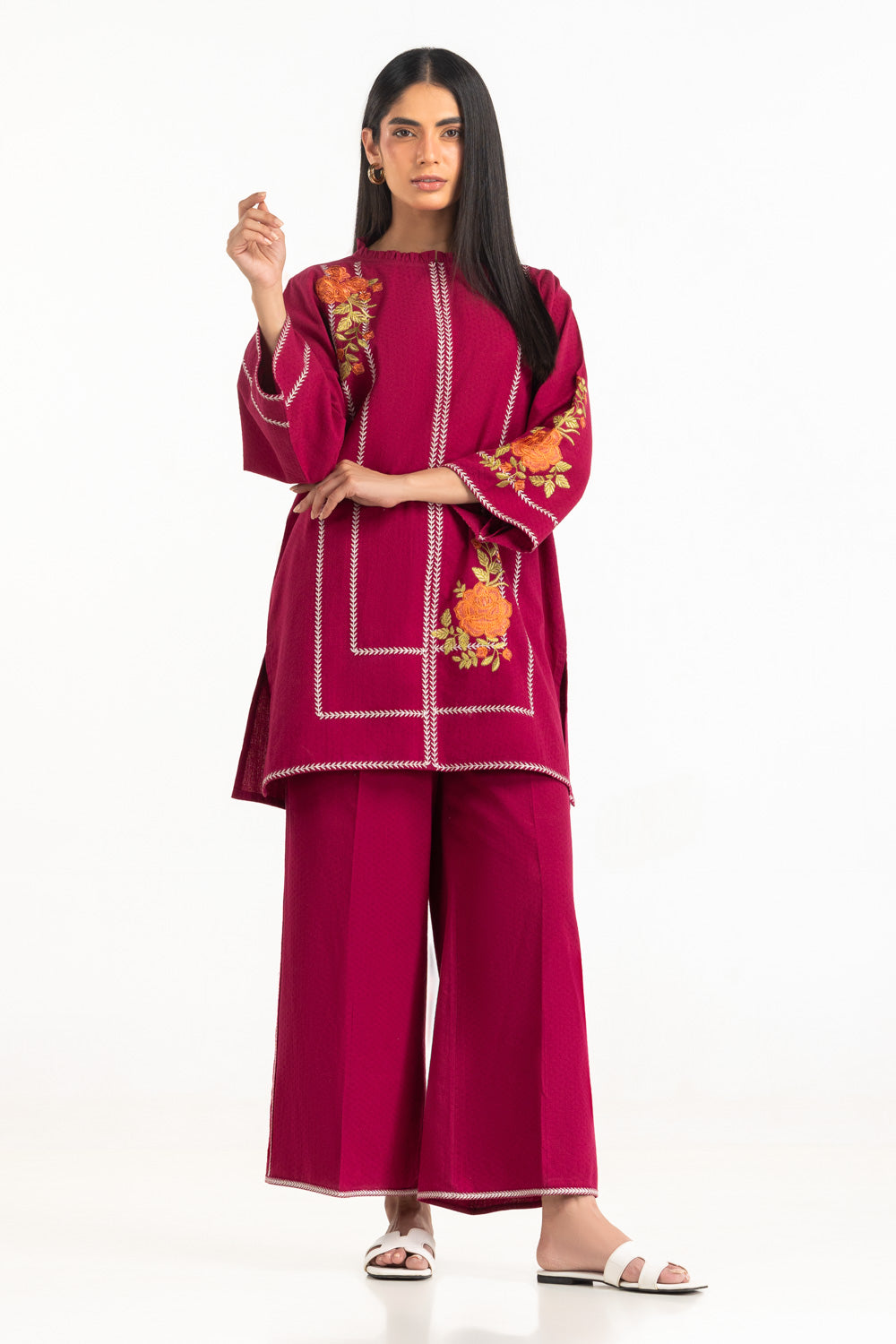 Dobby Embroidered Co-Ord Set IPST-77237
