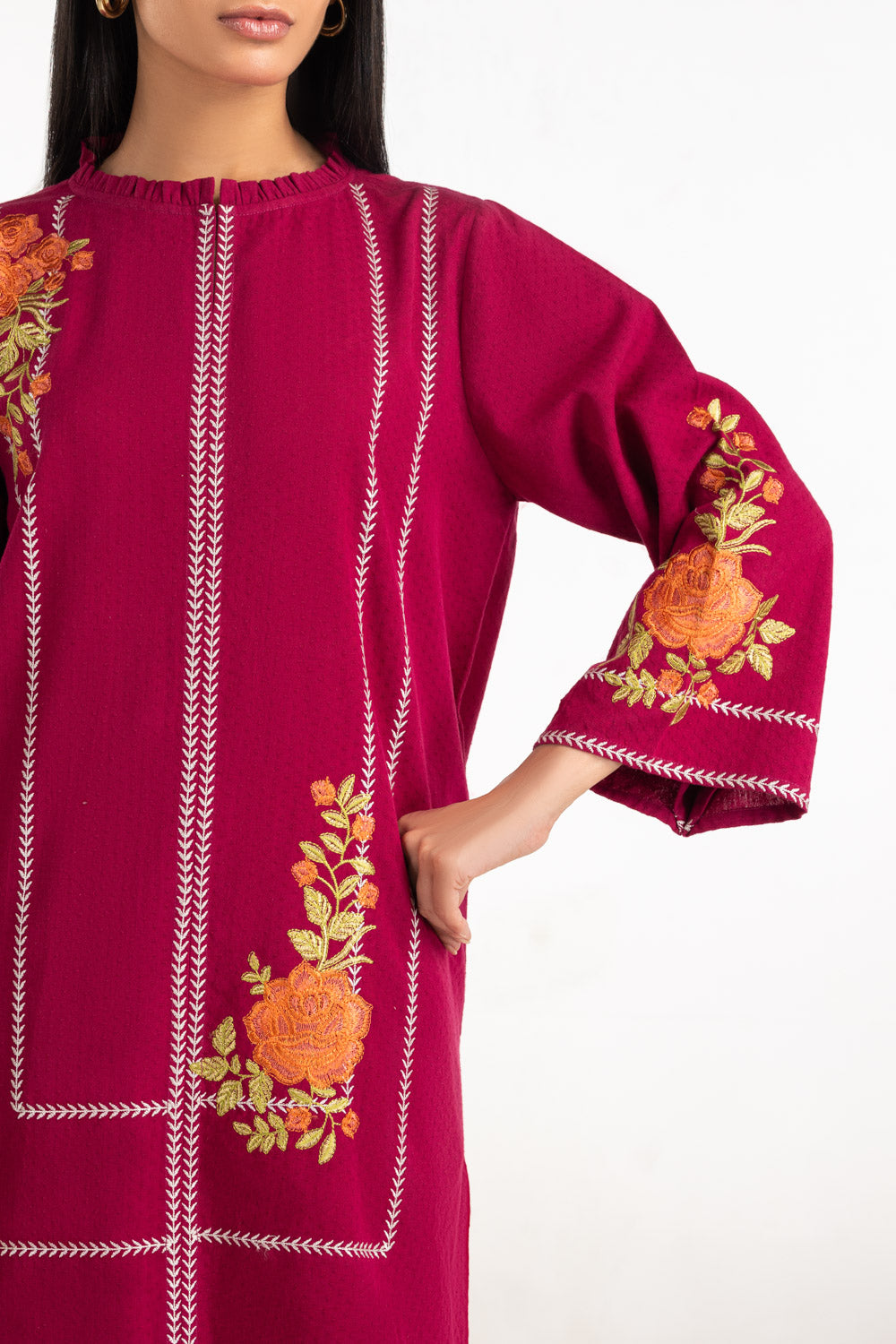 Dobby Embroidered Co-Ord Set IPST-77237