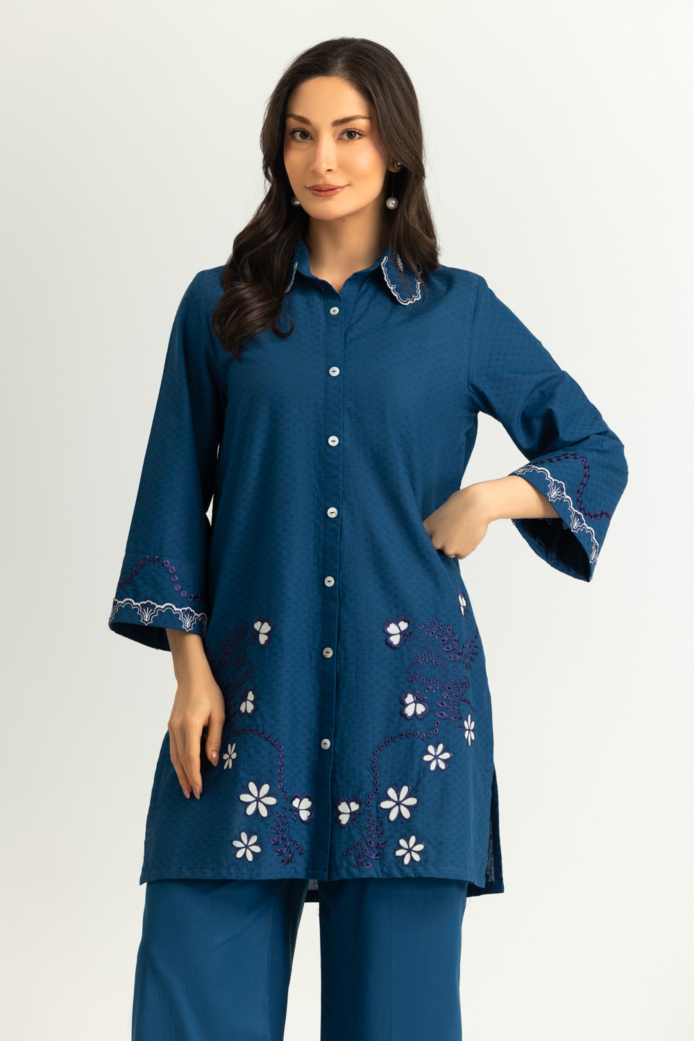 Dobby Embroidered Co-Ord Set