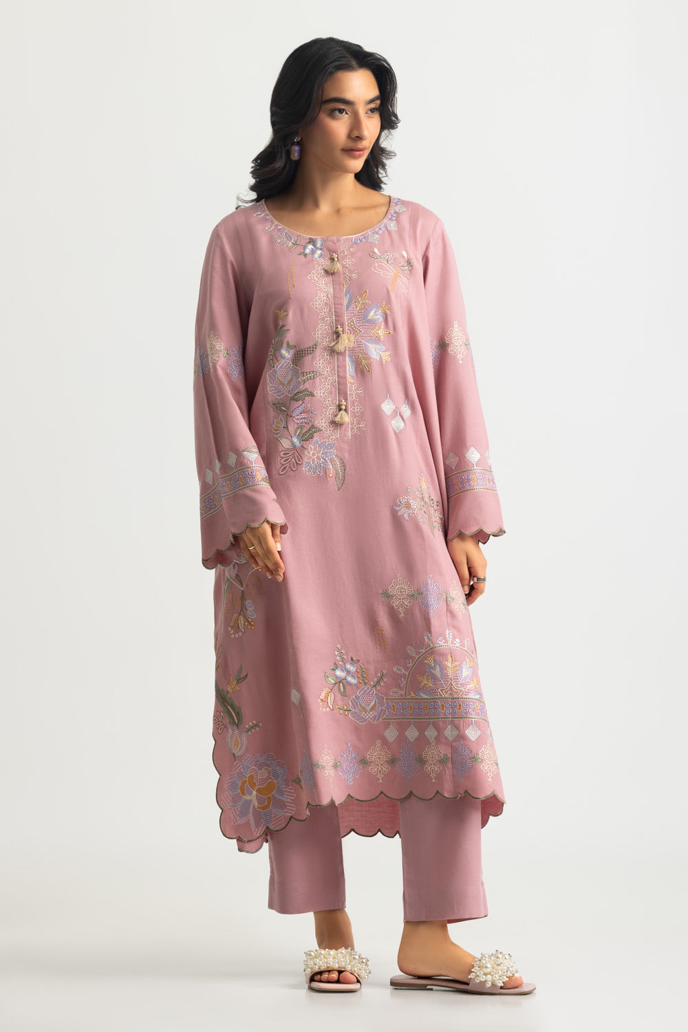 Dobby Embroidered Co-Ord Set