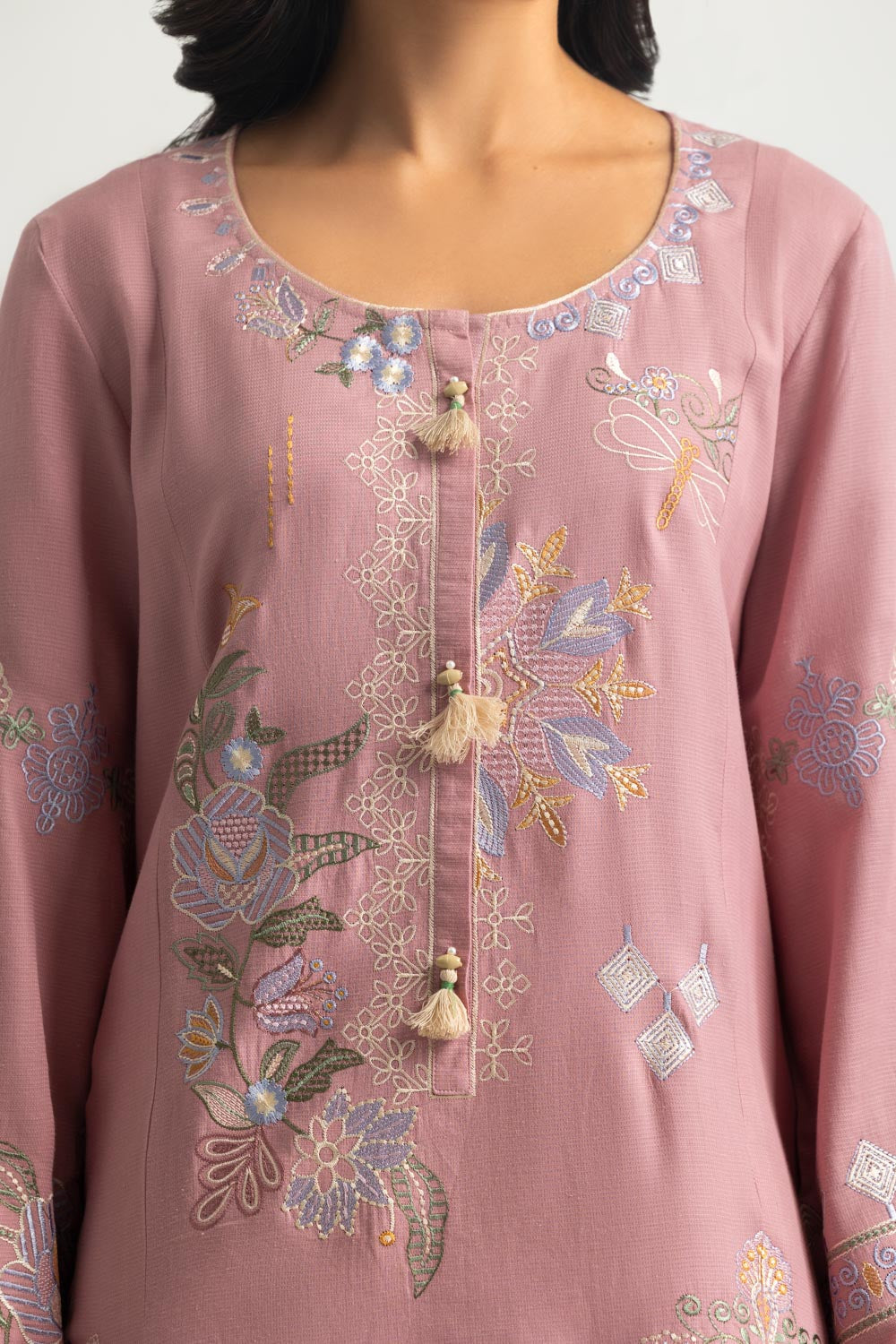 Dobby Embroidered Co-Ord Set