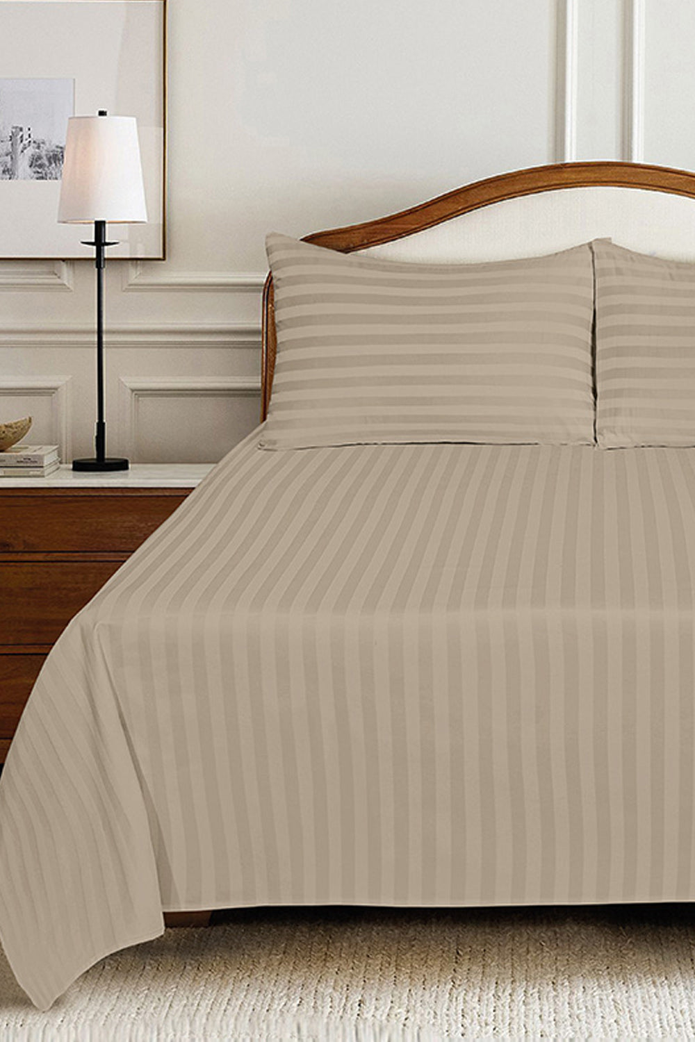 Doe Skin Luxury Stripe Bed Sheet Set