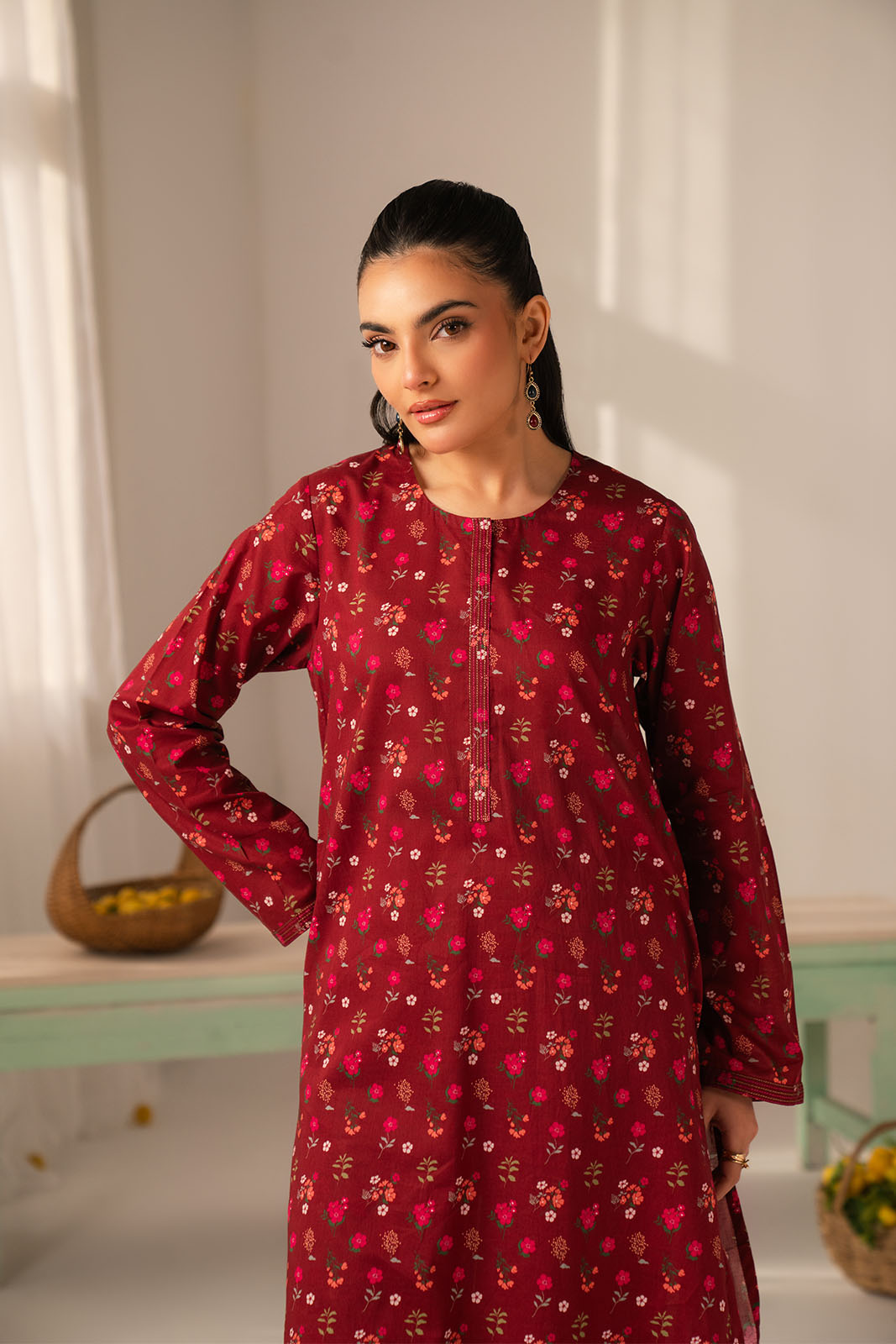 2 Piece Printed Lawn Printed Unstitched Suit (UC0125)