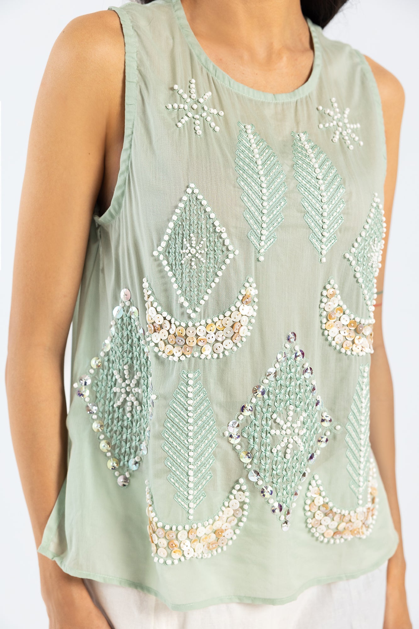 3 Piece Embroidered Raw Silk Suit