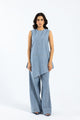 3 Piece Embroidered Double Warp Silk Suit