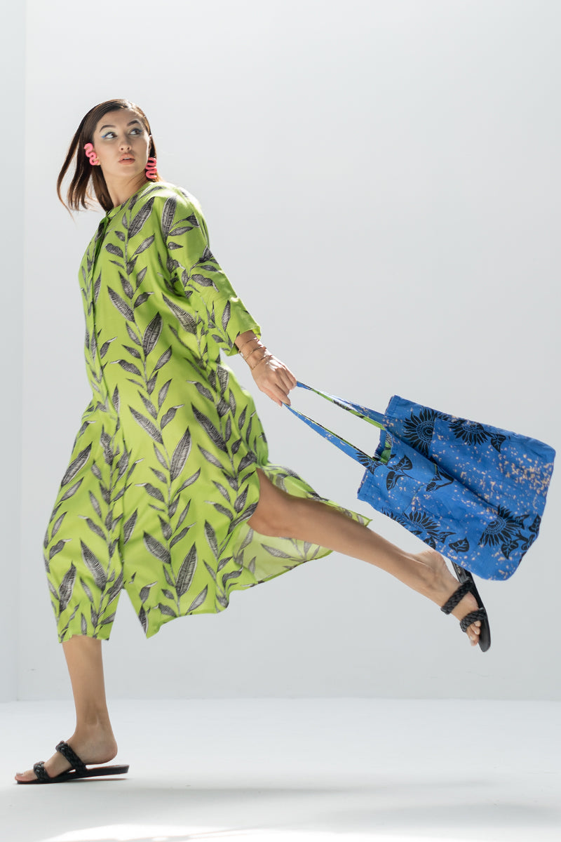 Black flower Reversable Tote Bag