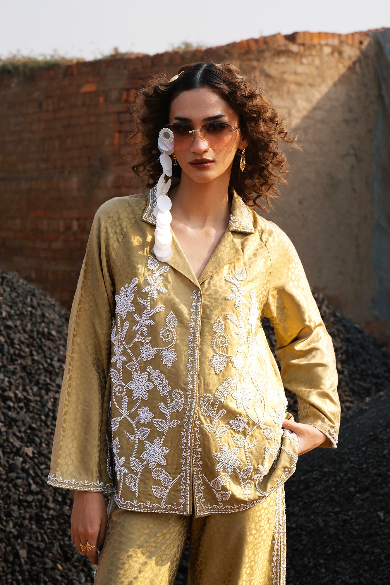 Embroidered Chiffon Saree