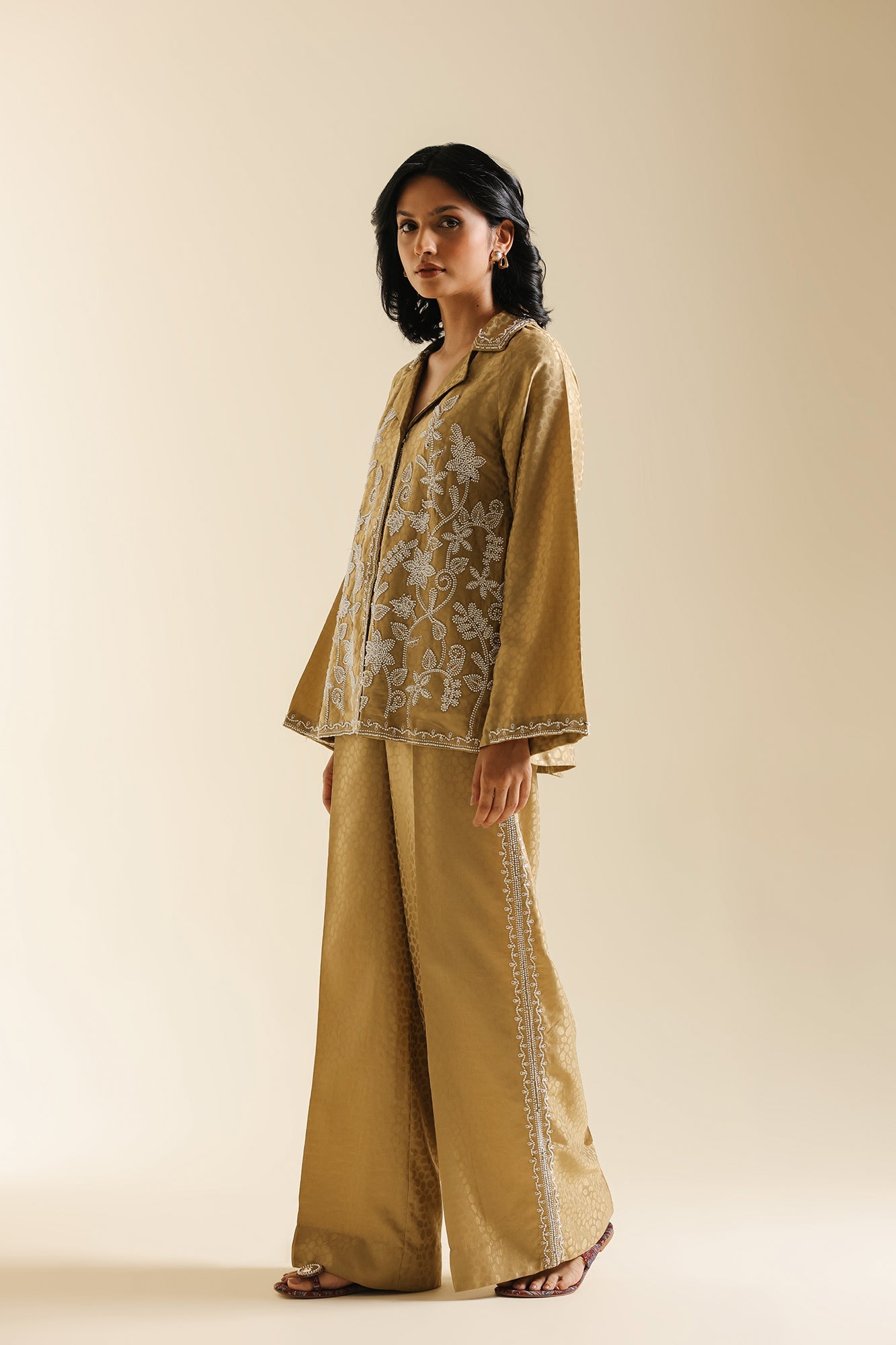 Embroidered Chiffon Saree