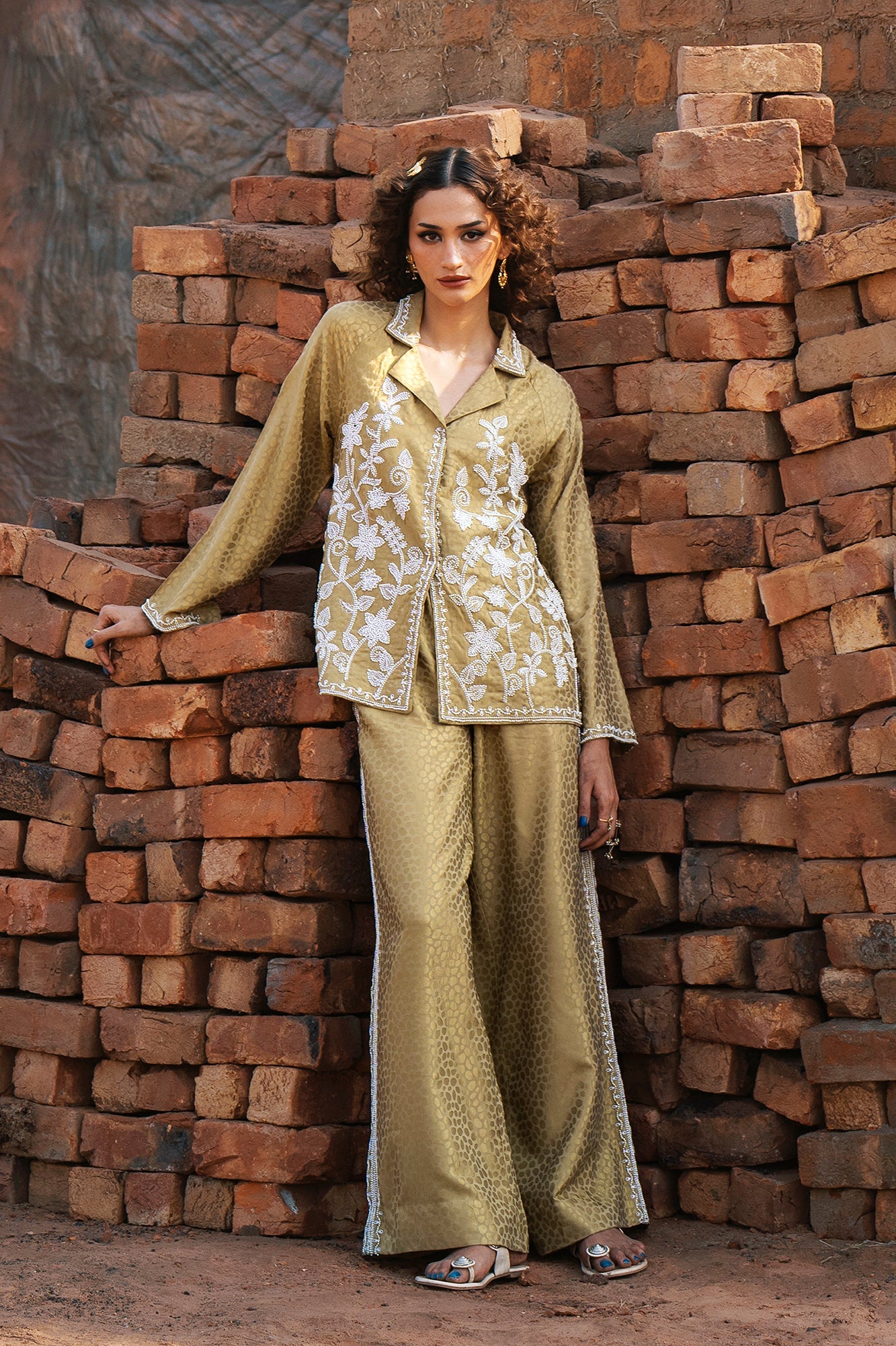 Embroidered Chiffon Saree