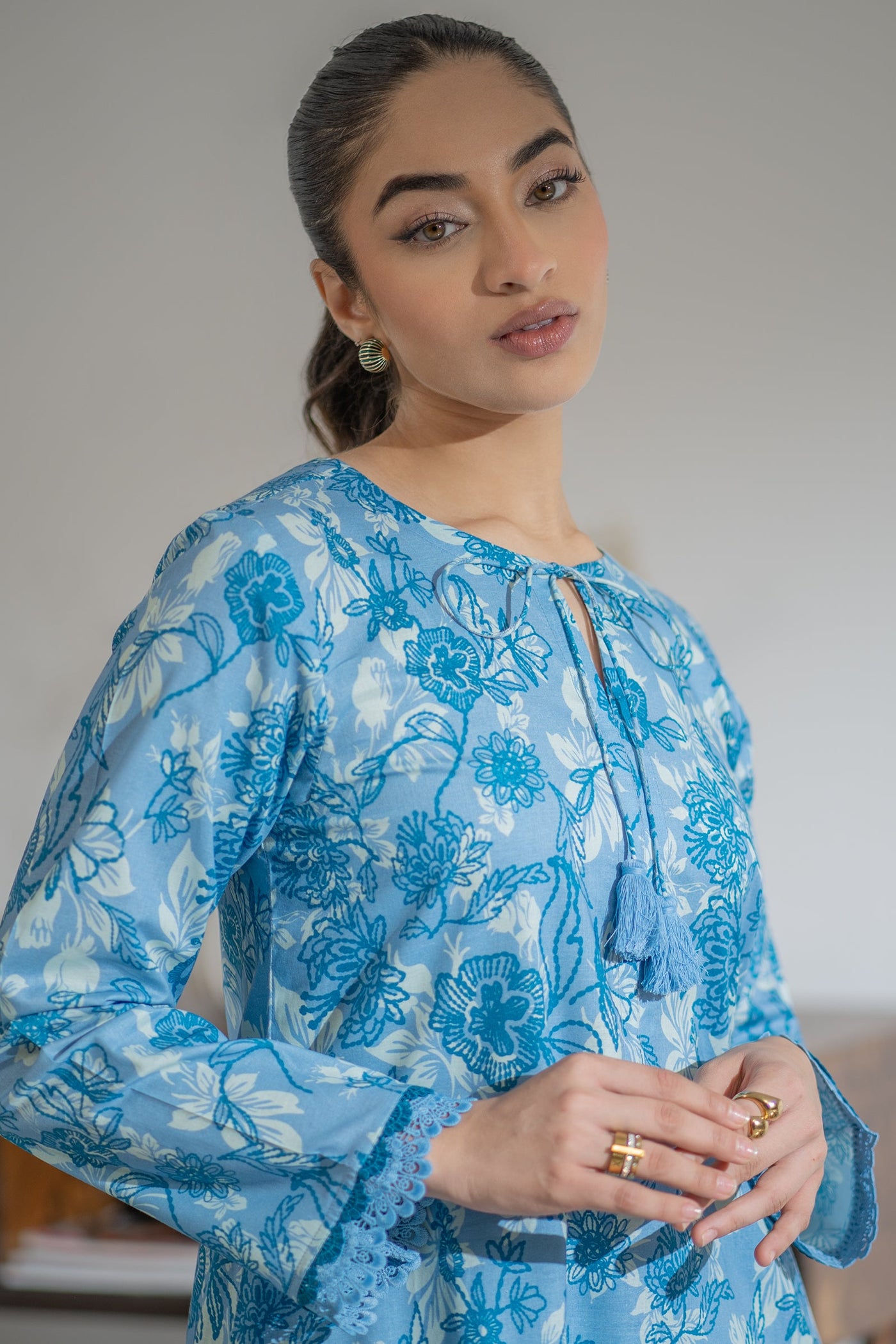 3 Piece Embroidered Dobby Lawn Suit