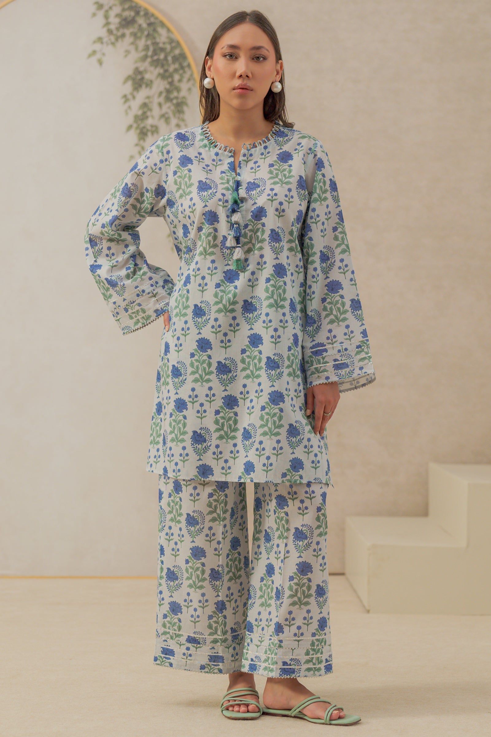 Printed Khaddar Culottes