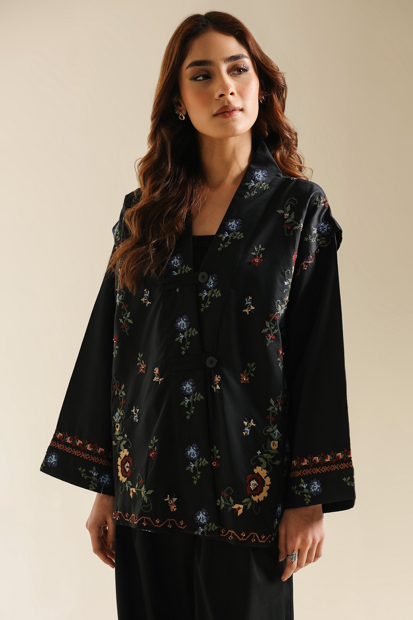 3 Piece Embroidered Dobby Lawn Suit