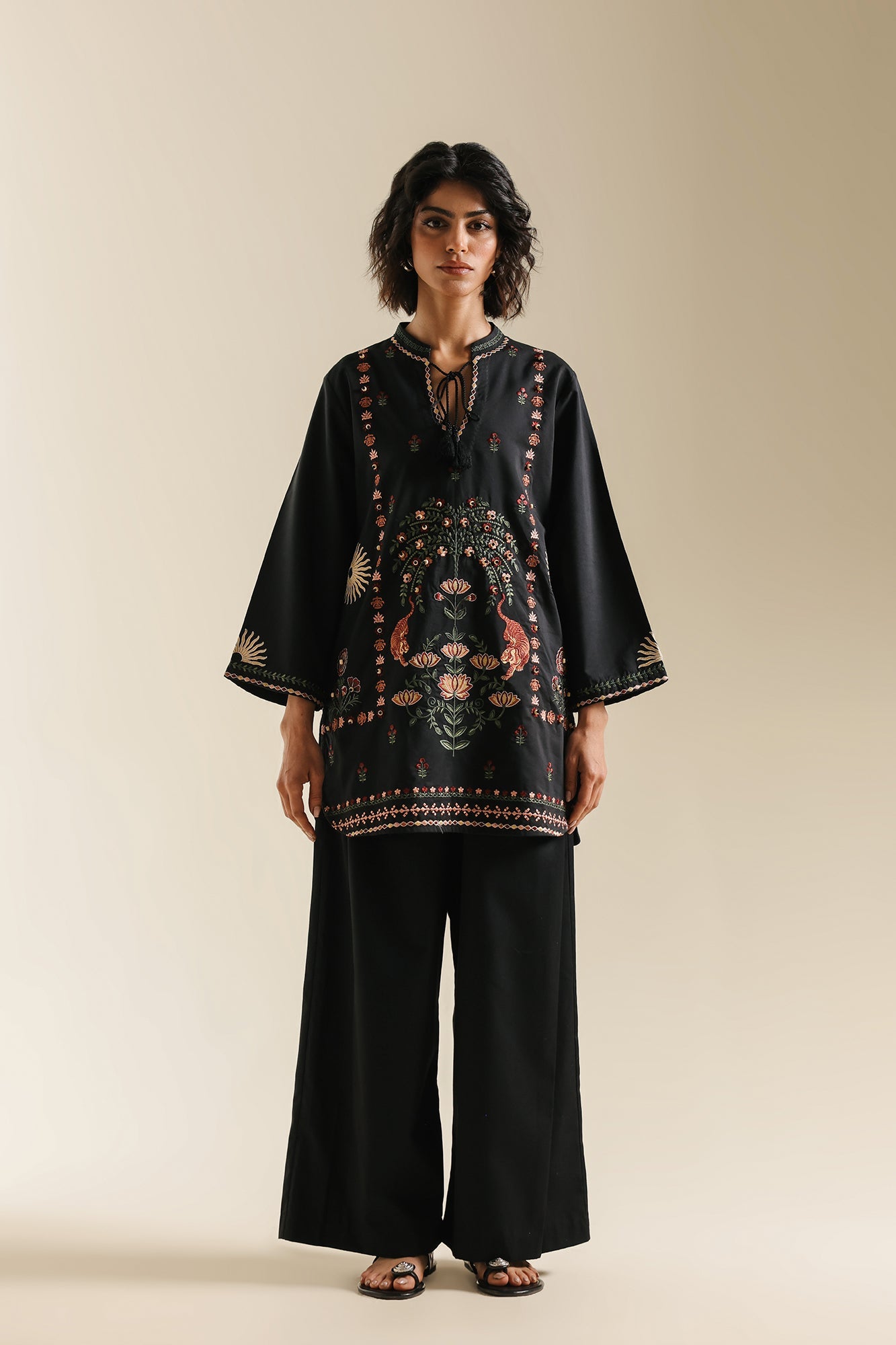 3 Piece Embroidered Organza Suit