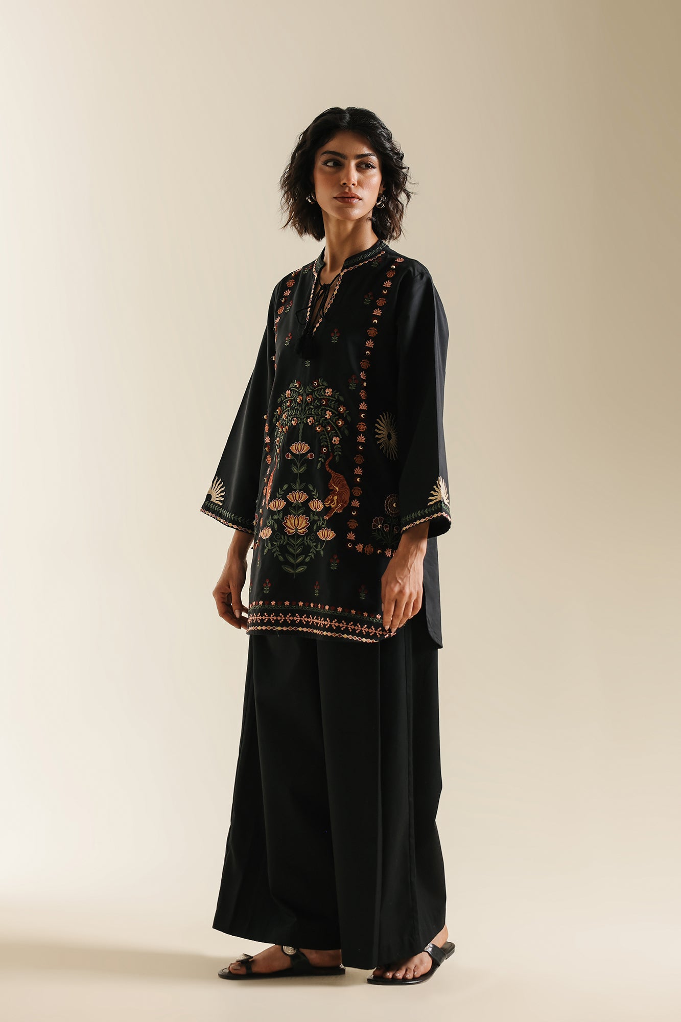 3 Piece Embroidered Organza Suit