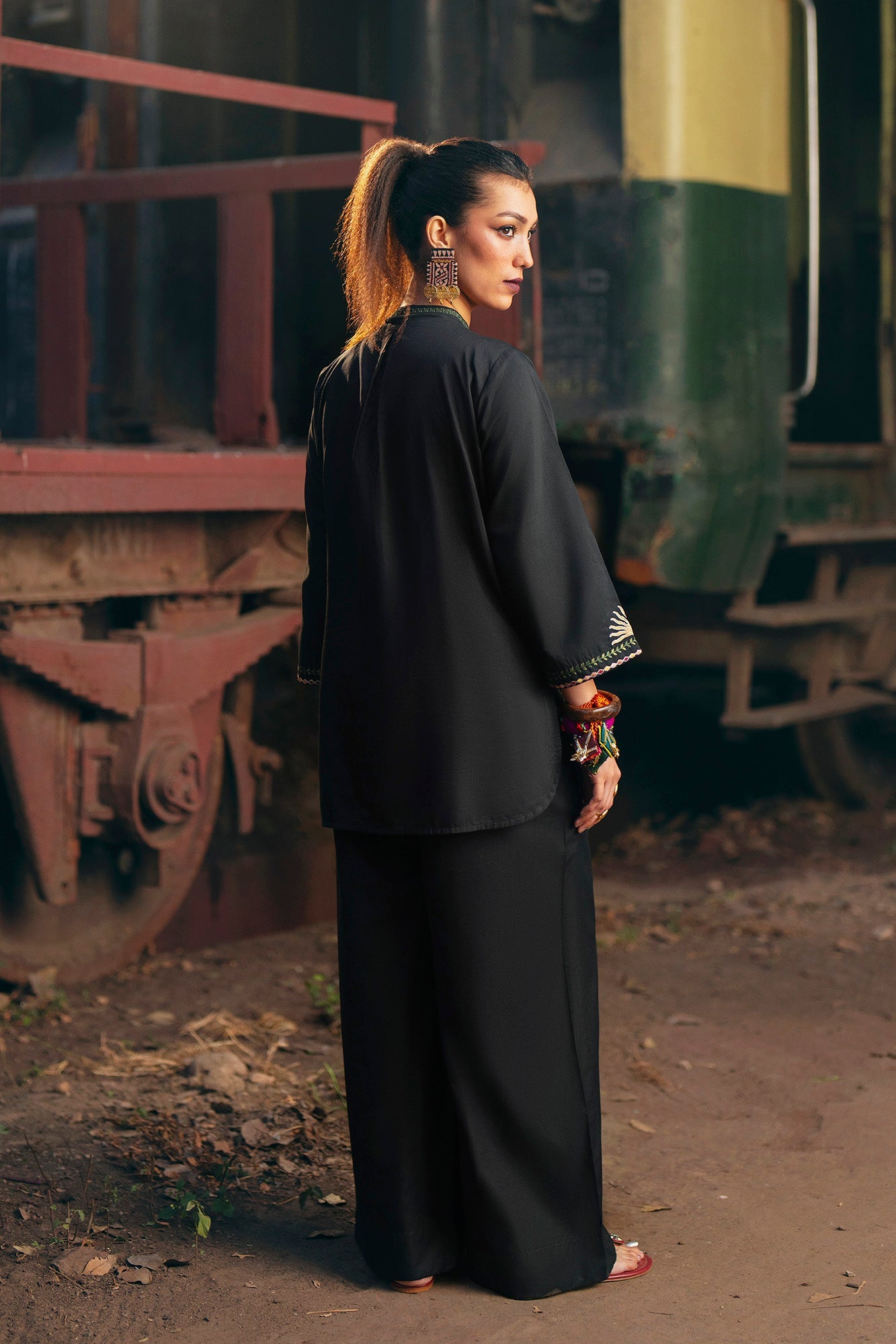 3 Piece Embroidered Organza Suit