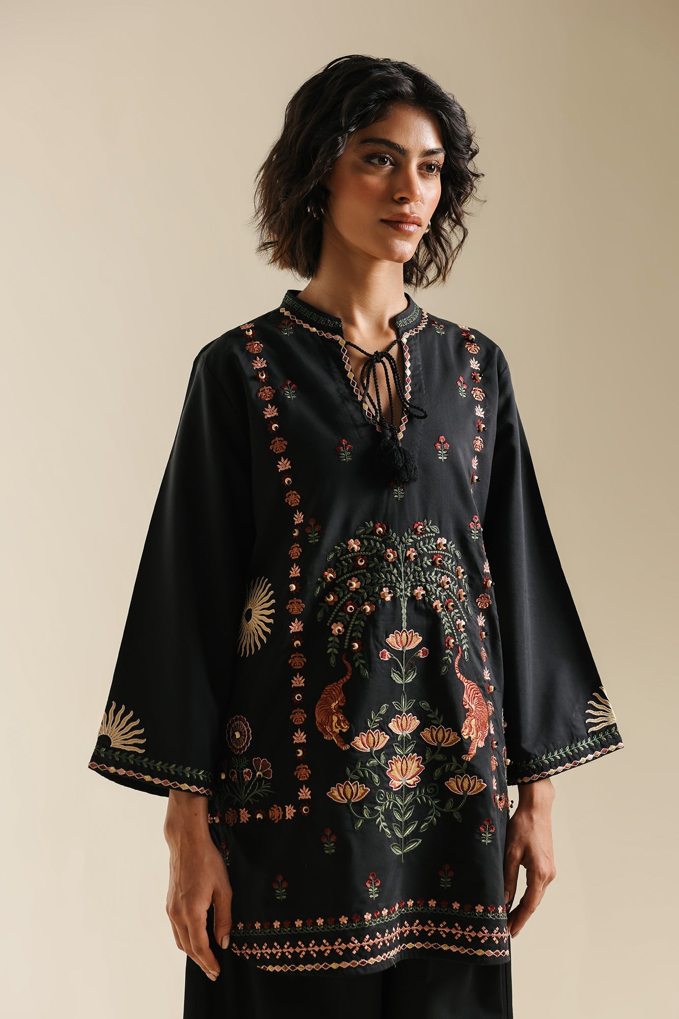 3 Piece Embroidered Organza Suit