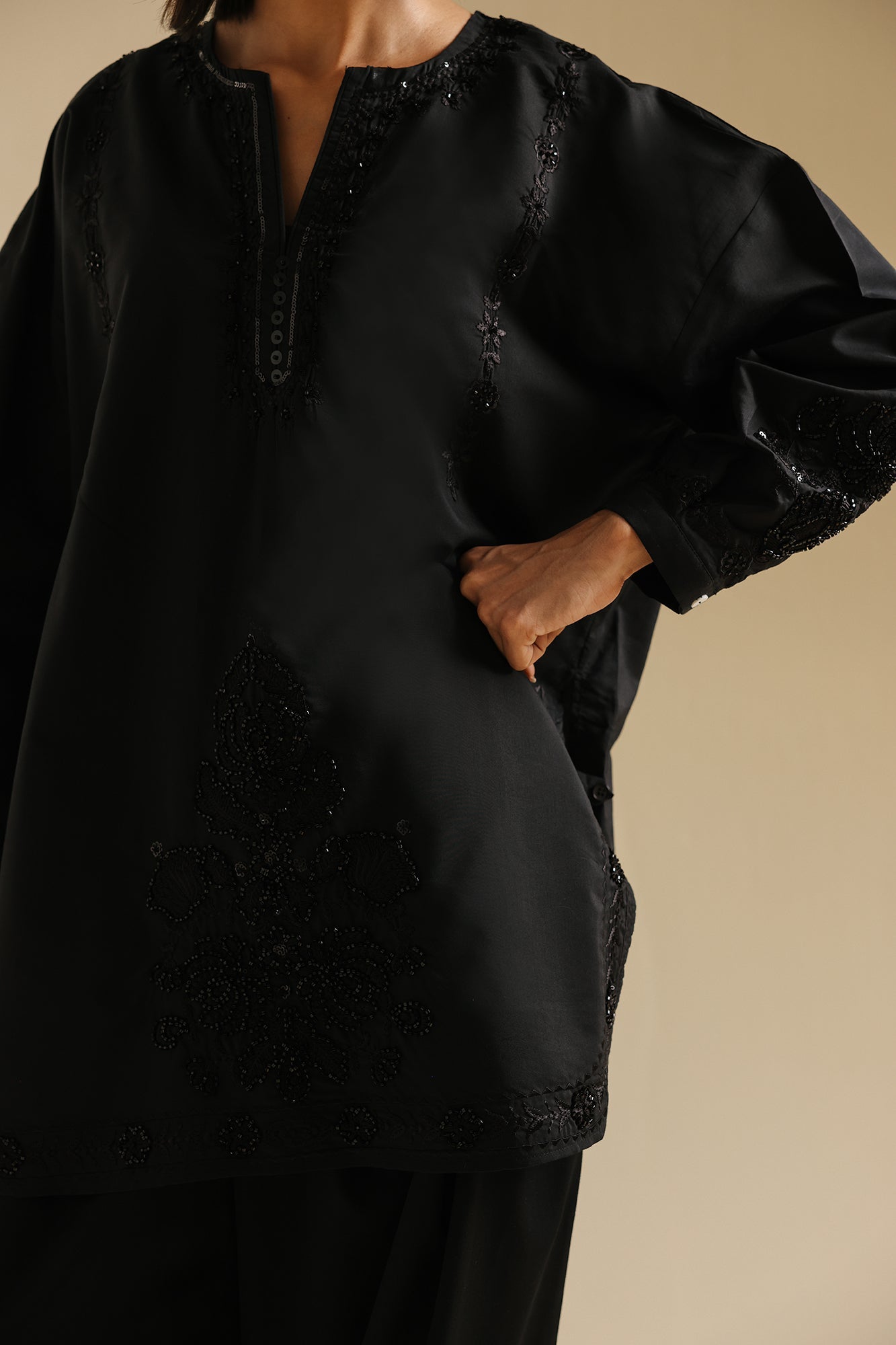 3 Piece Embroidered Dobby Lawn Suit