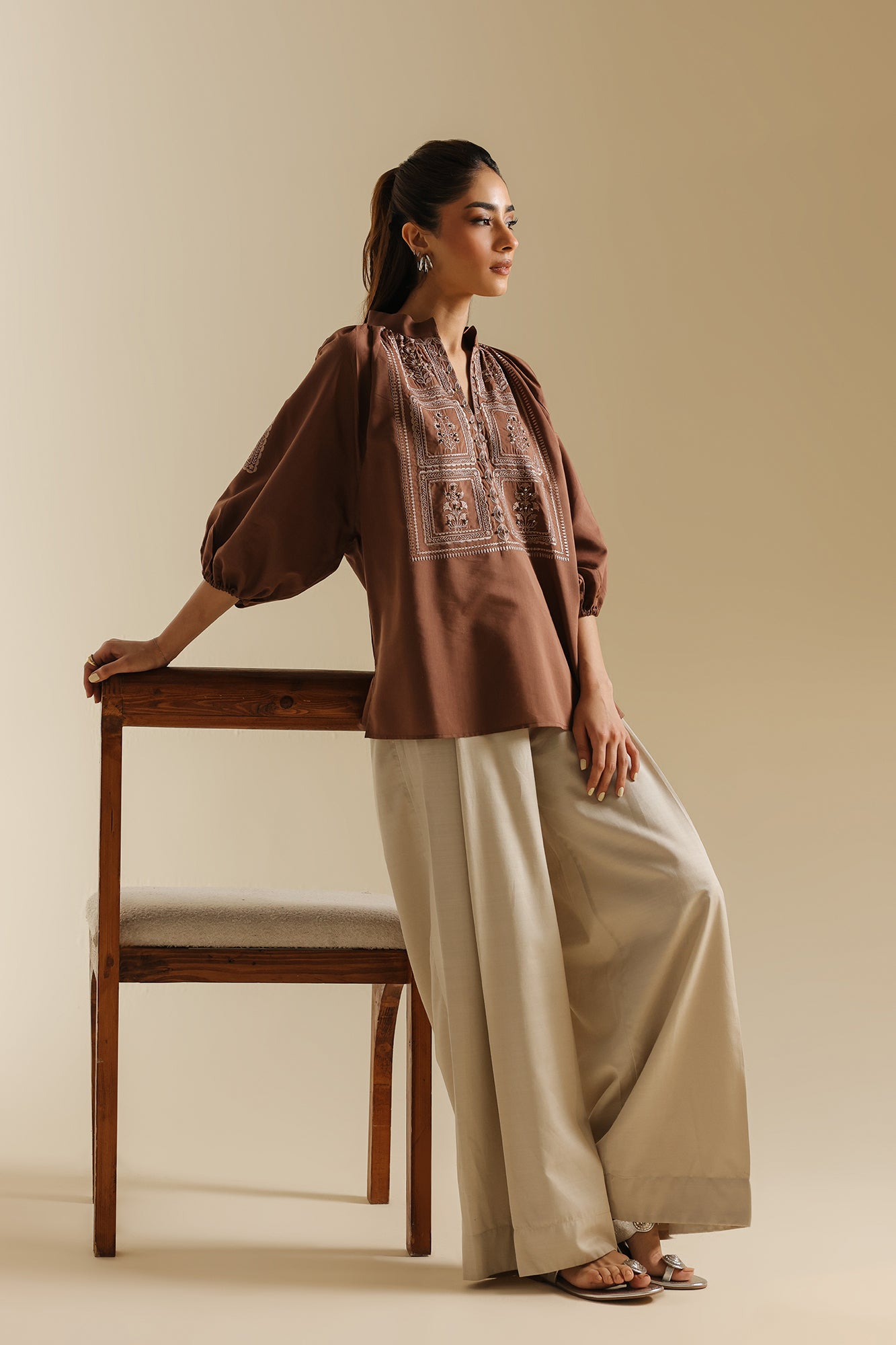 Embellished Dupatta (As Shown)