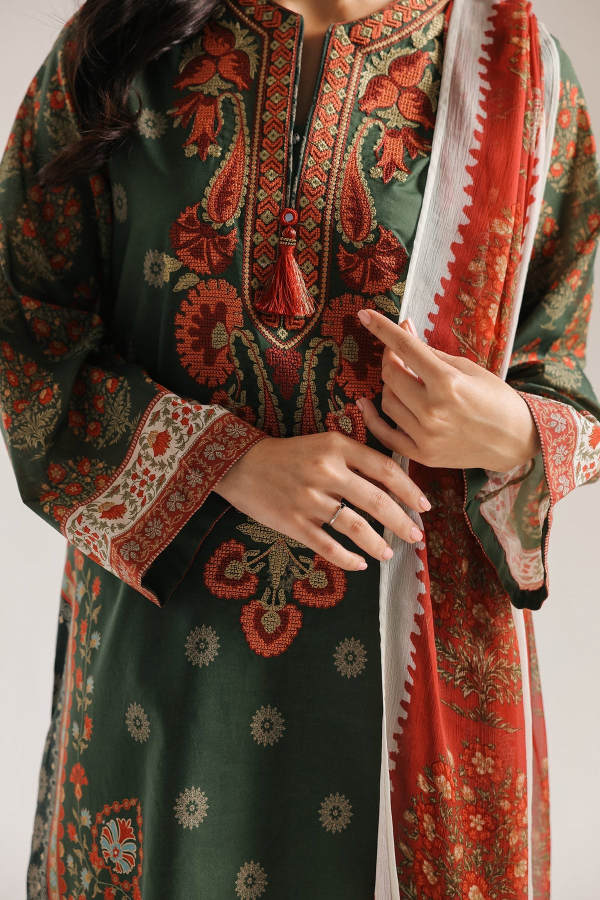 EMBROIDERED SUIT (E0859/203/708)