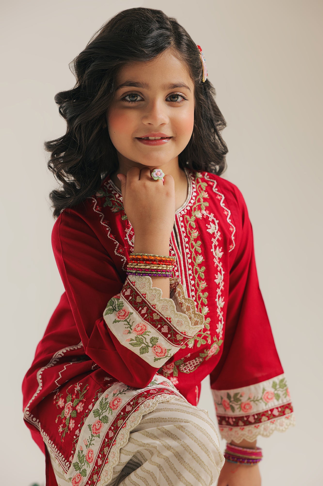 EMBROIDERED SUIT (E0988/404/416 E0988/304/416)