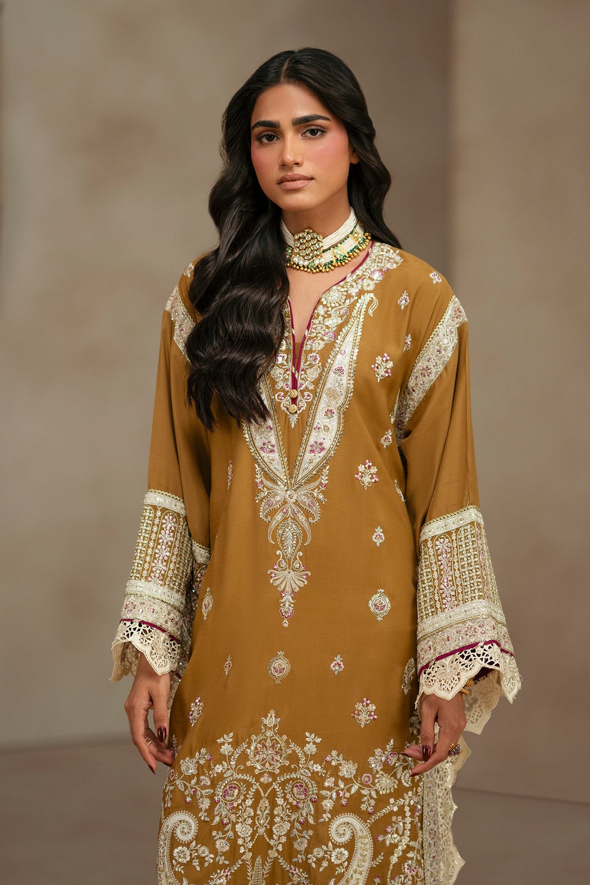 EMBROIDERED KAFTAN (E1275-104-114)