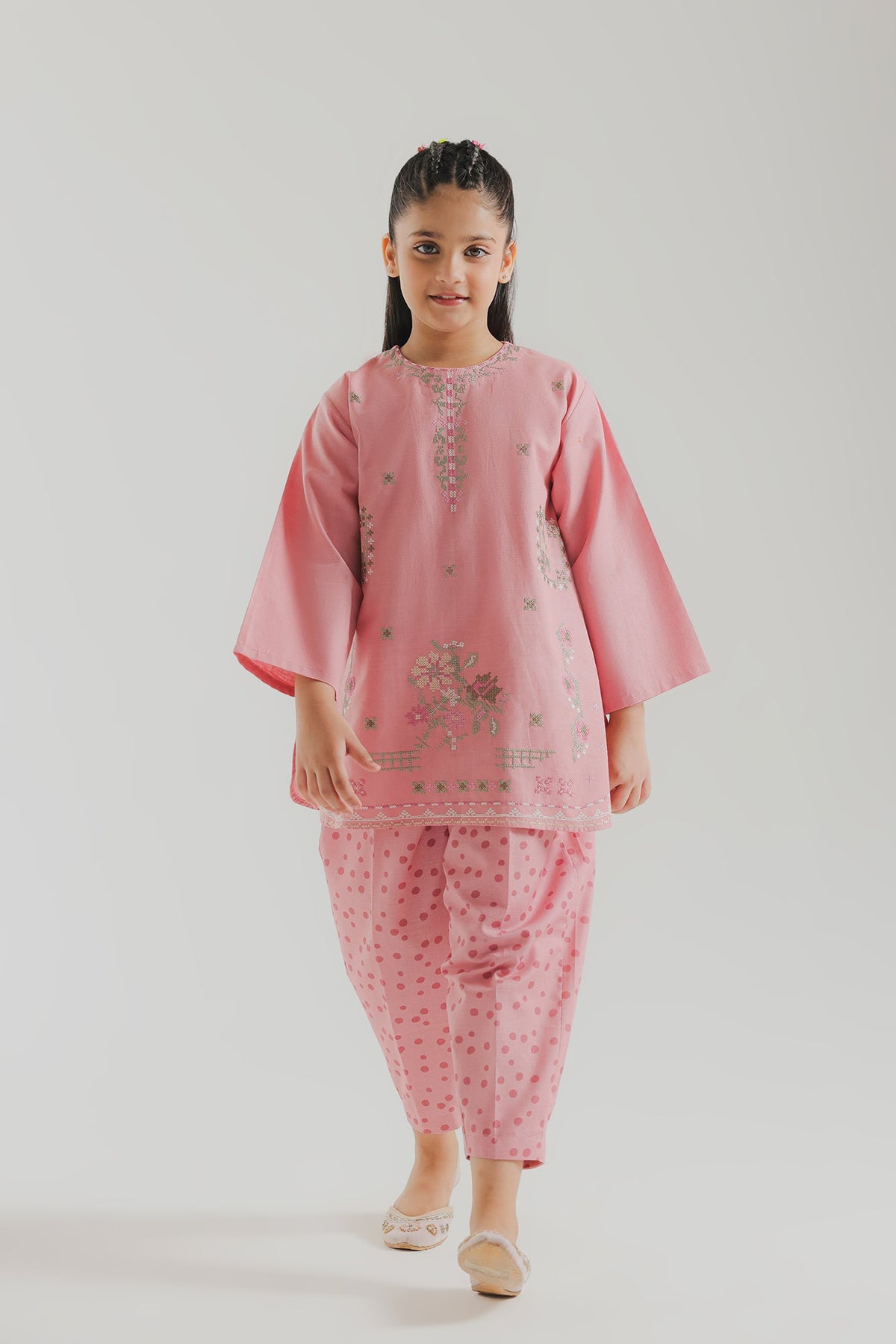 EMBROIDERED SUIT (E1880-402-424 E1880-302-424)