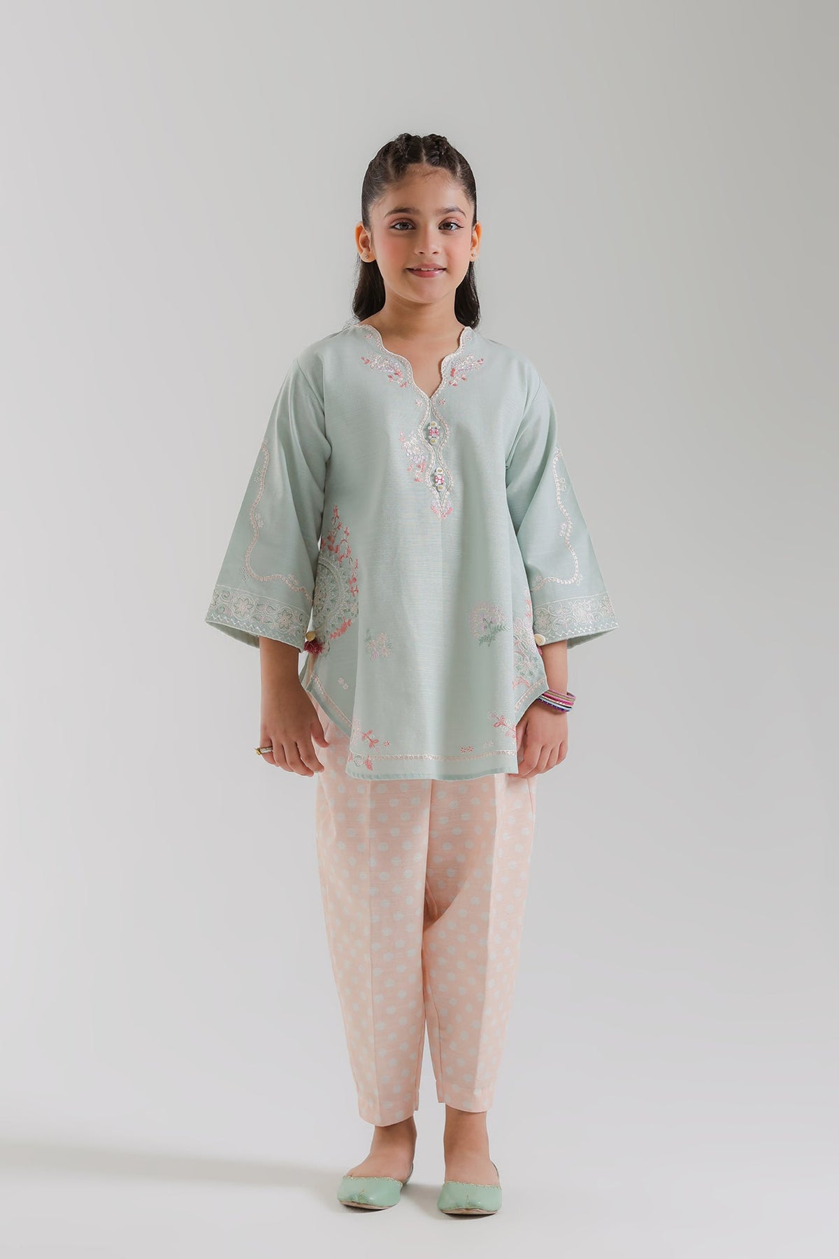 EMBROIDERED SUIT (E1884-402-722 E1884-302-722)