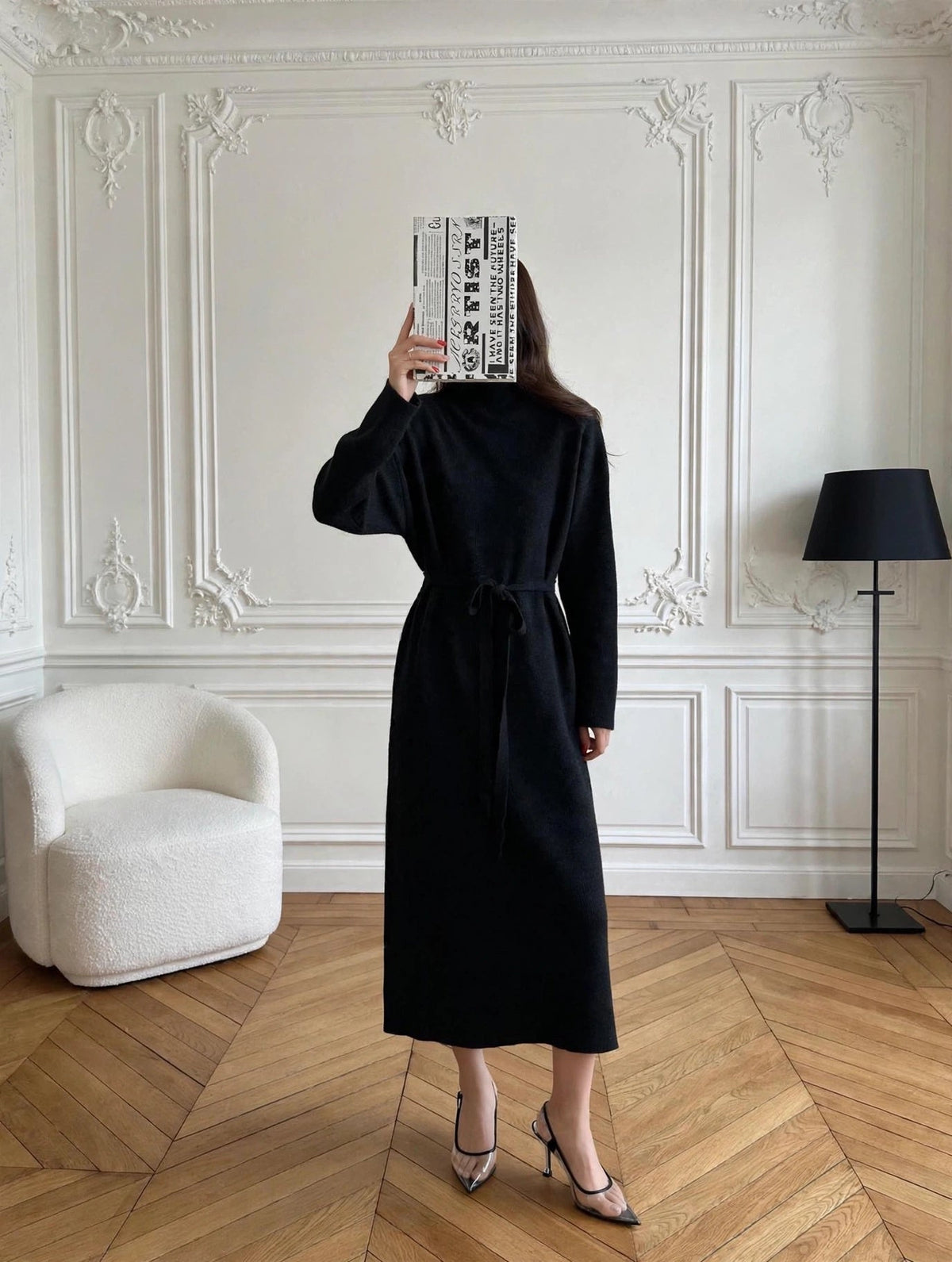 Liya Cable Knit Dress with Belt