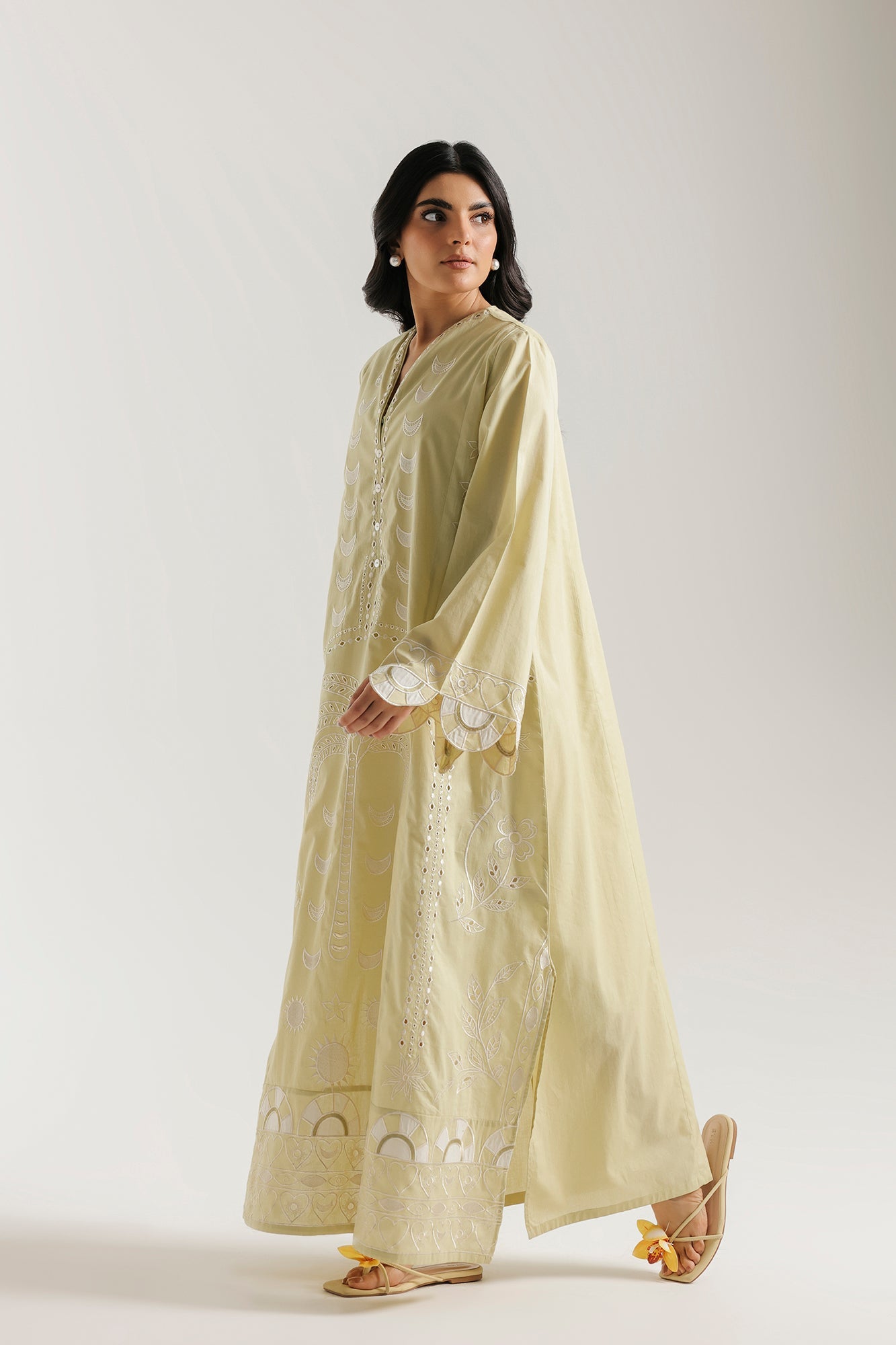 3 Piece Embroidered Tissue Suit