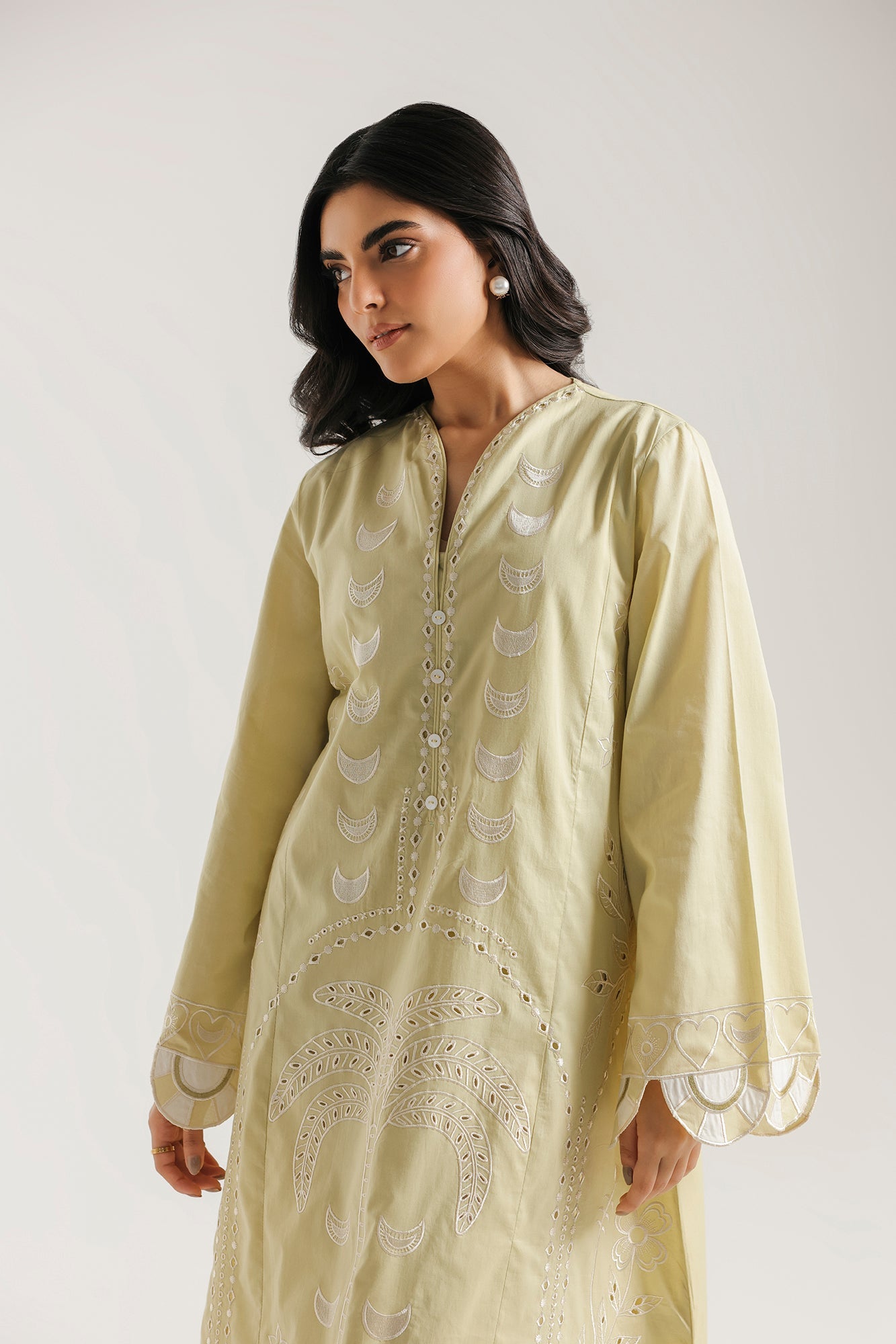 3 Piece Embroidered Tissue Suit
