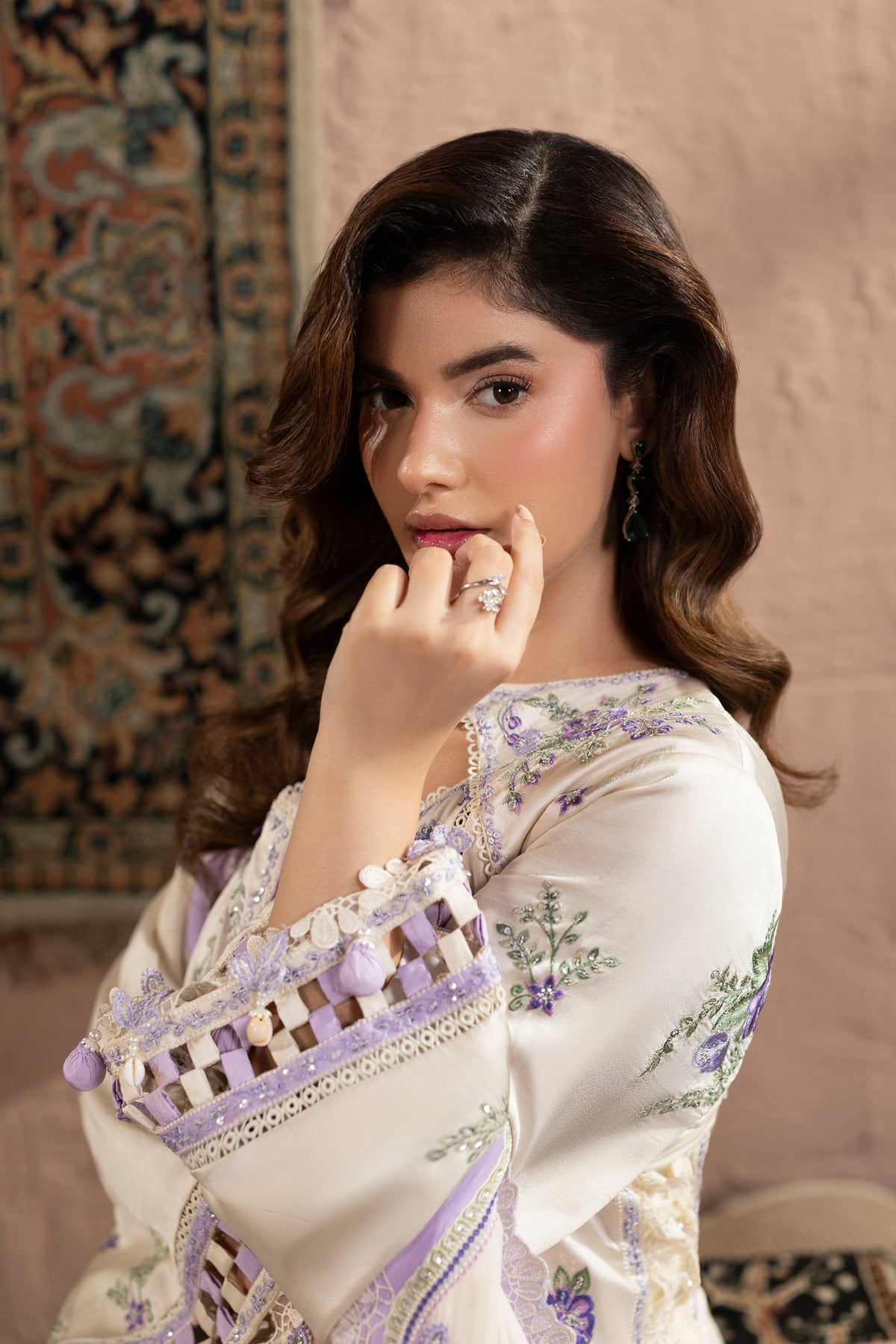 Aneelas Premium Shamoz Silk Emb 3pc [FC-49] [Dispatch Time 2 Month]