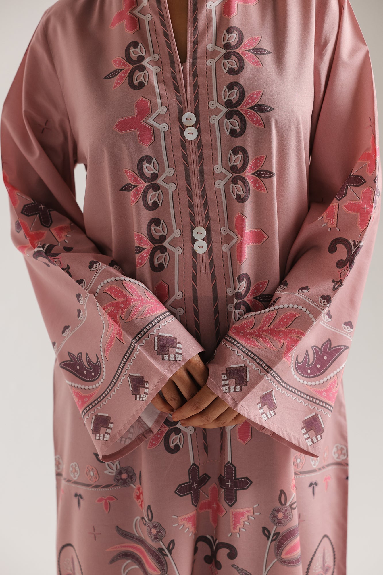 3 Piece Embroidered Dobby Lawn Suit