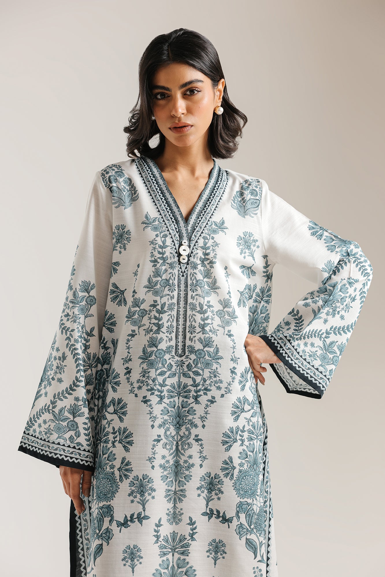 3 Piece Embroidered Raw Silk Suit