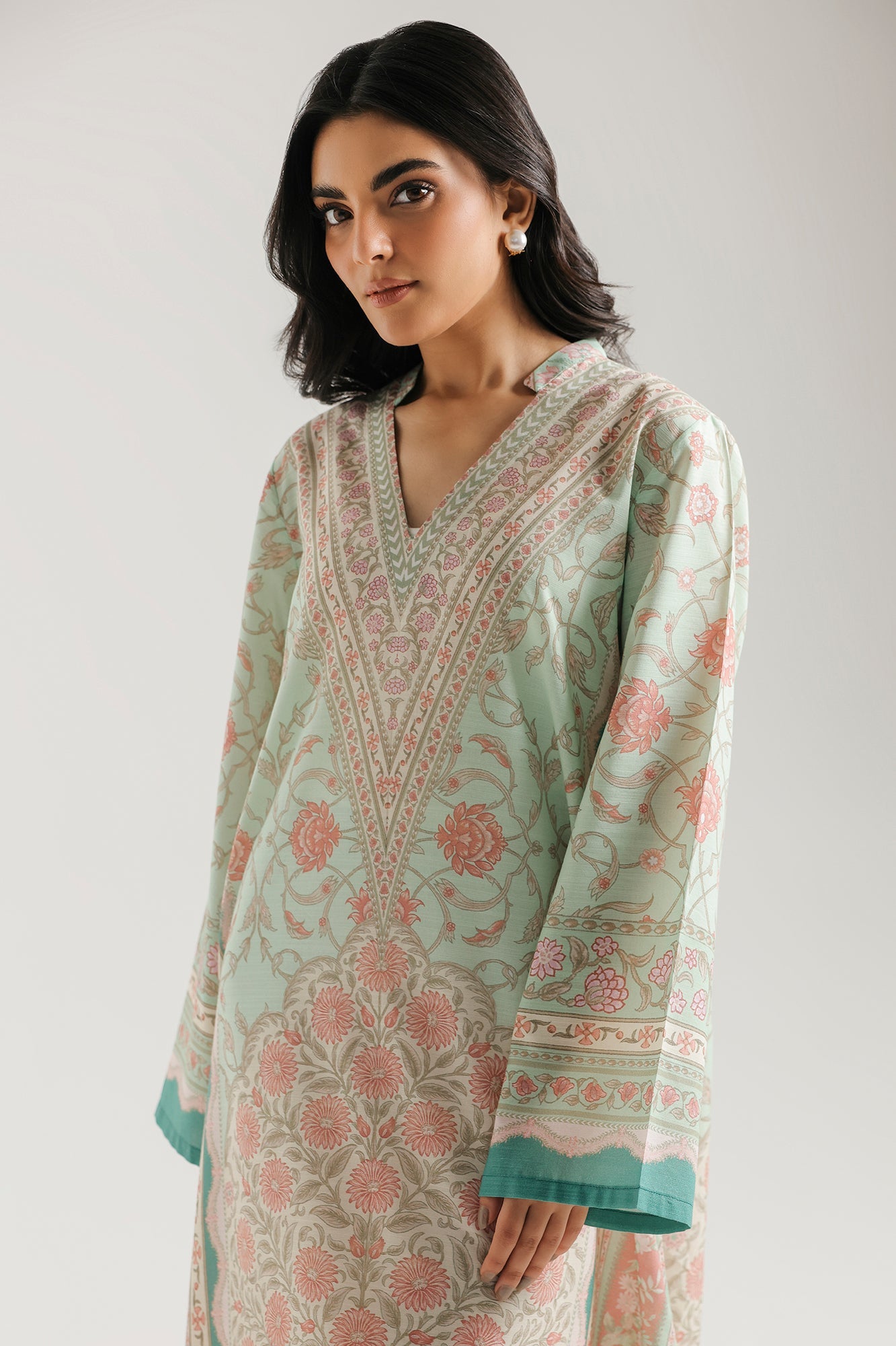 3 Piece Embroidered Dobby Lawn Suit